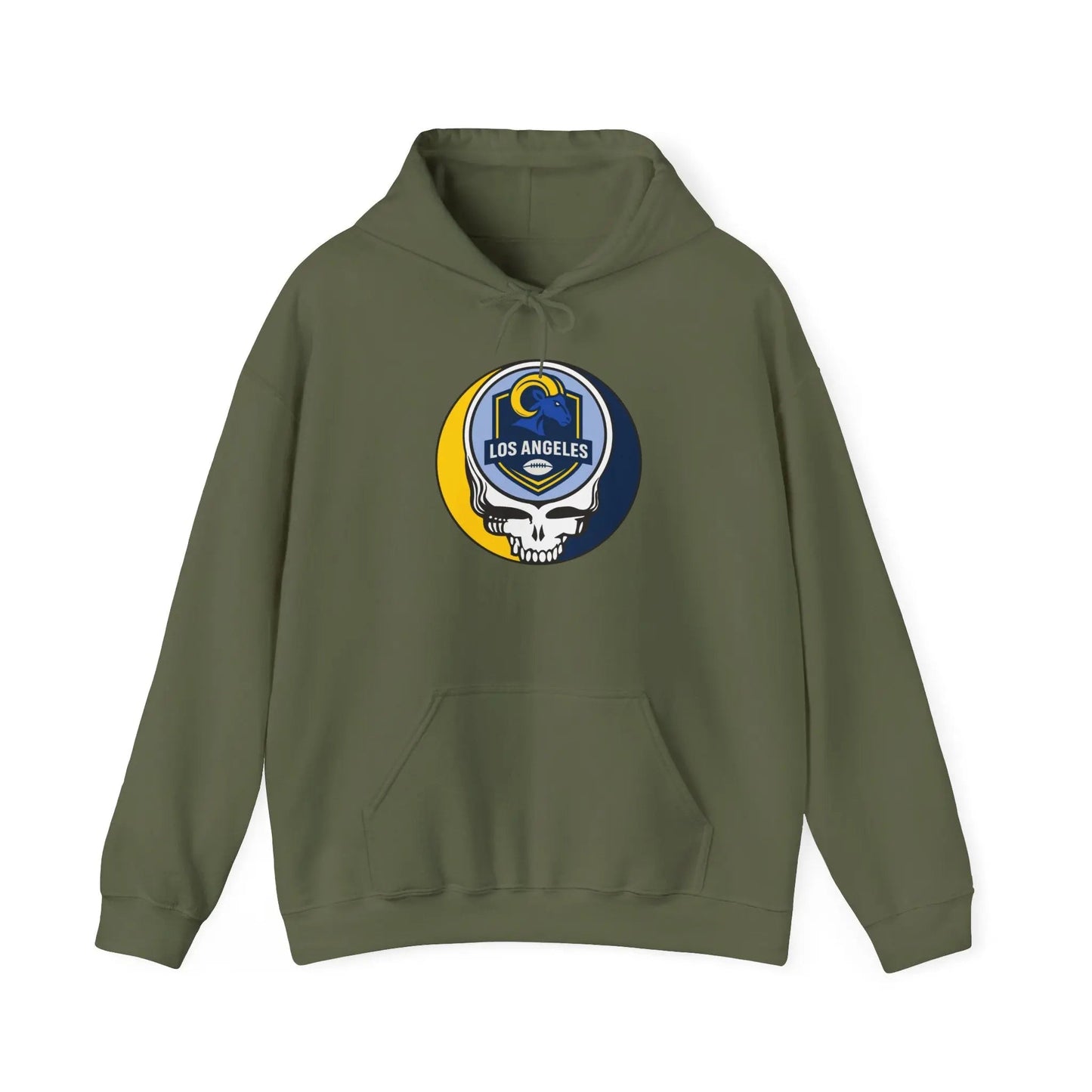 Los Angeles Rams Stealie Grateful Dead Hooded Sweatshirt NFL The Gridiron Collection