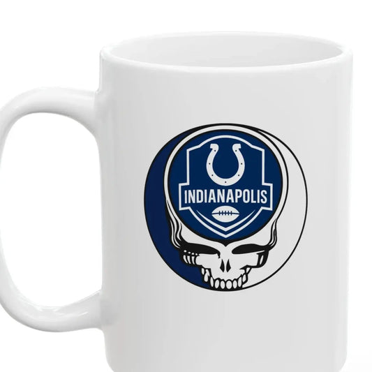 Indianapolis Colts Stealie Ceramic Coffee Mug Durable White Ceramic The Gridiron Collection