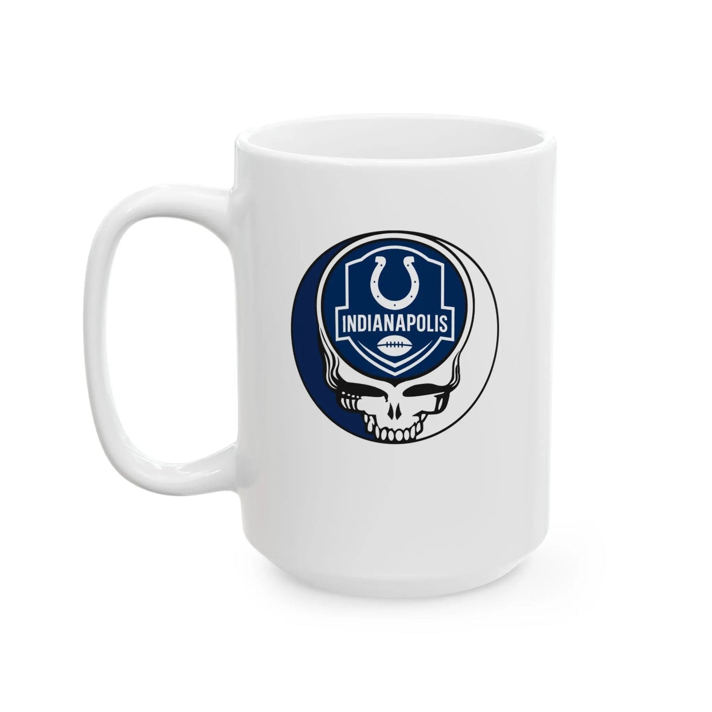 Indianapolis Colts Stealie Ceramic Coffee Mug Durable White Ceramic The Gridiron Collection