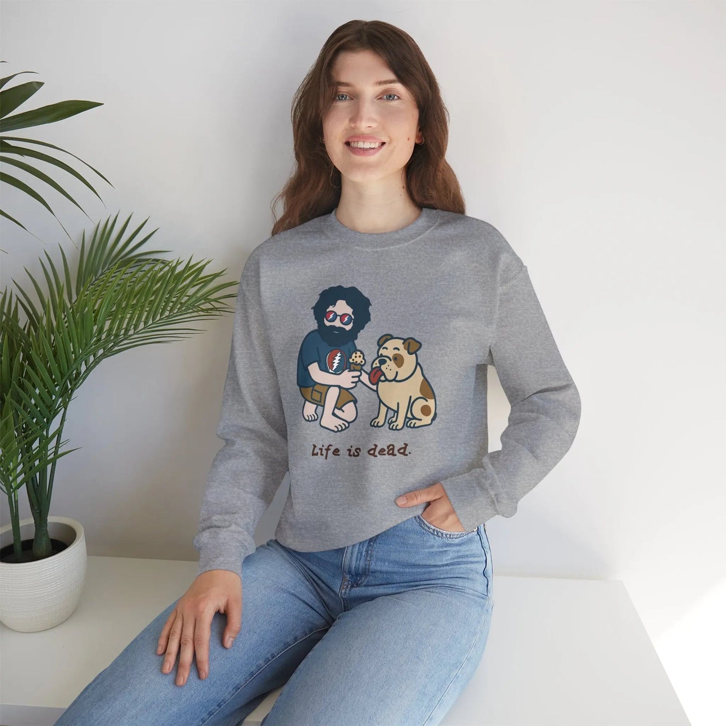 Crewneck Sweatshirt Heavy Blend Jerry and Frank Are Sharin' Life is dead.