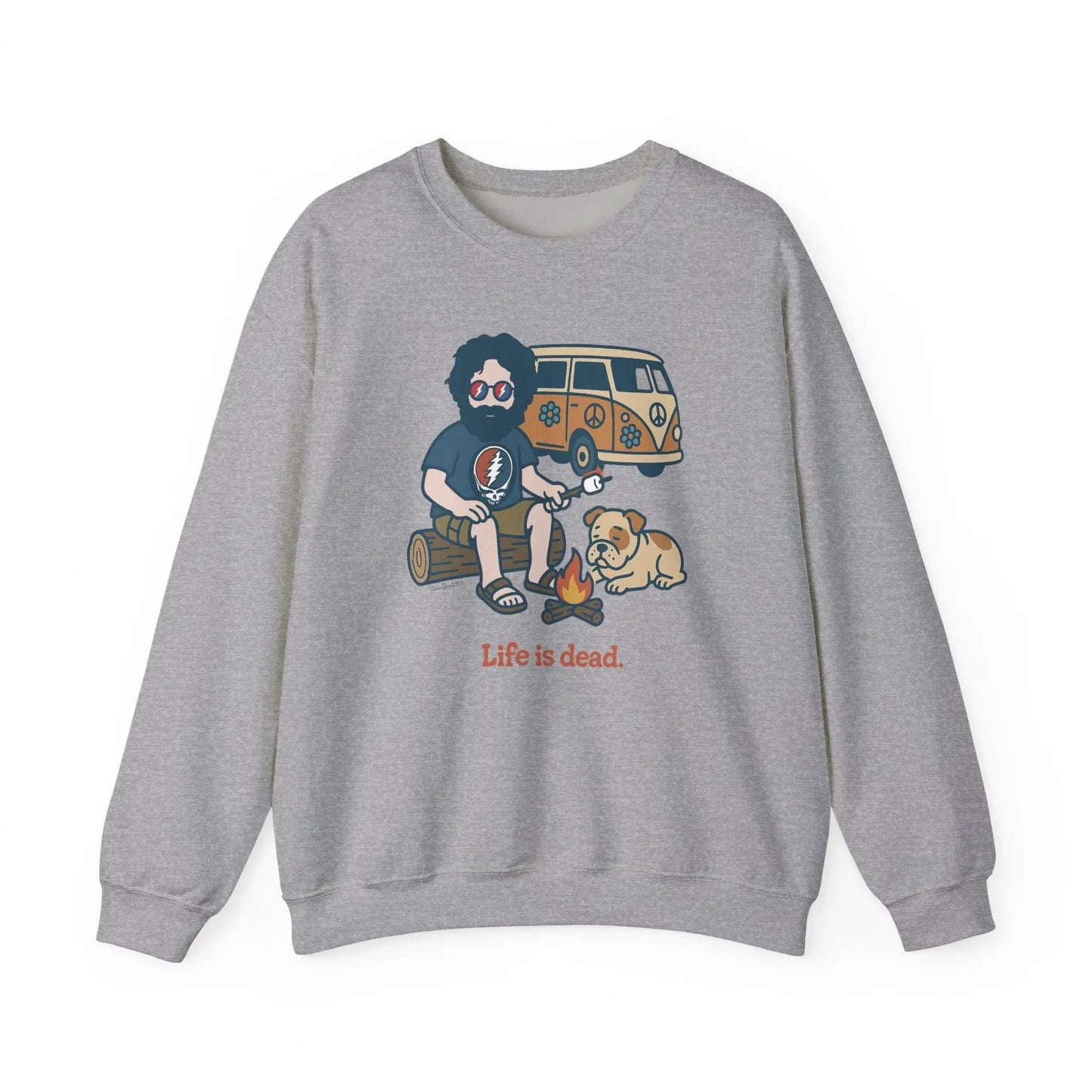 Jerry and Frank are Camping Life is dead Crewneck Sweatshirt Gildan