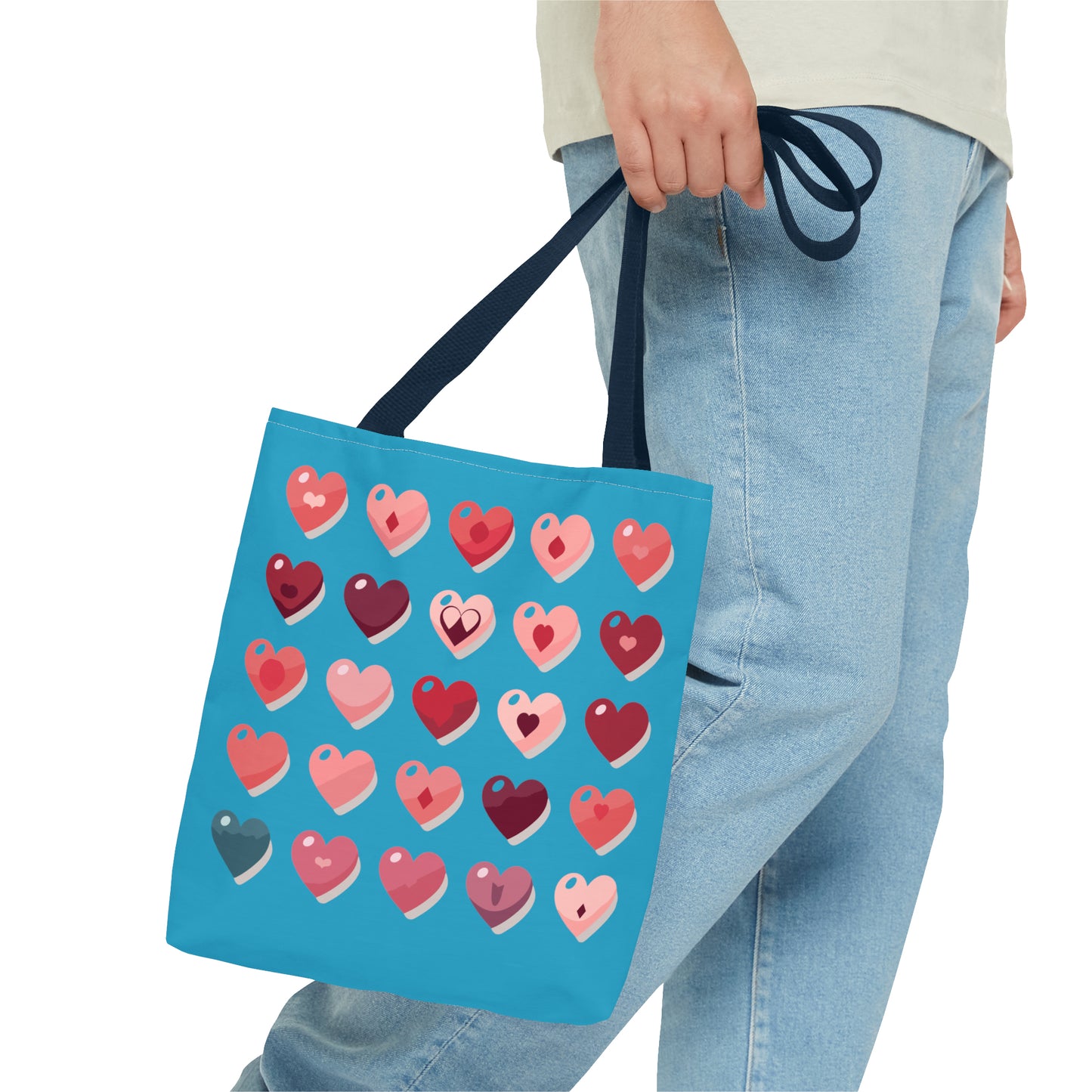Valentine's Turquoise Tote Bag (AOP)