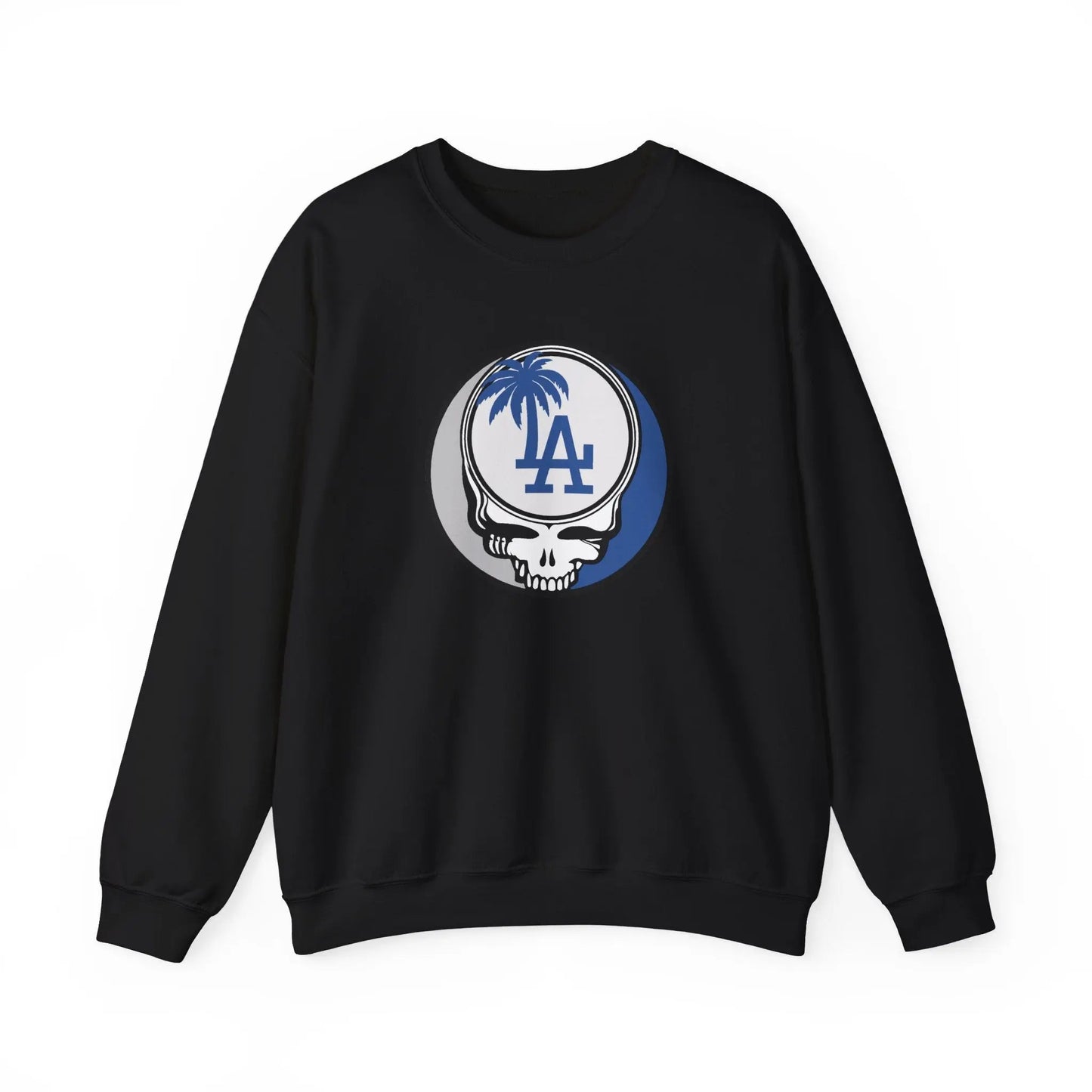 Grateful Dead Stealie Crewneck Sweatshirt Unisex Heavy Blend MLB The Ballpark Collection Los Angeles Baseball Edition