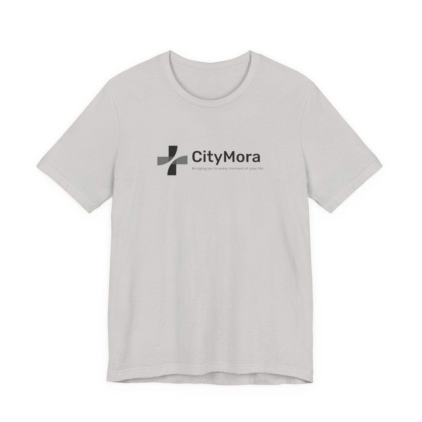 Casual Unisex Tee - 'CityMora' Motivational Short Sleeve Shirt - Black