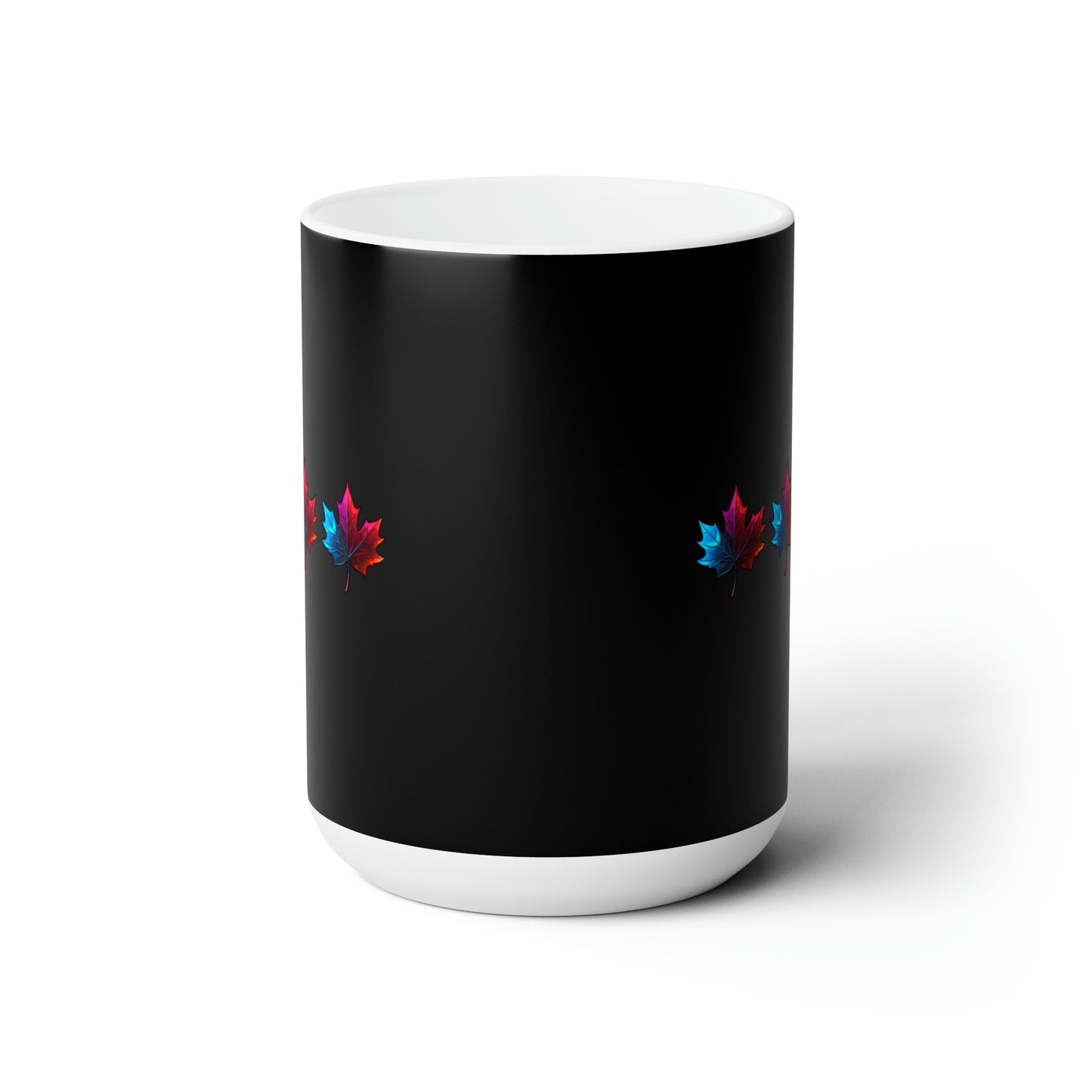 Canada Maple Leaf design black Christmas Ceramic Mug 15oz