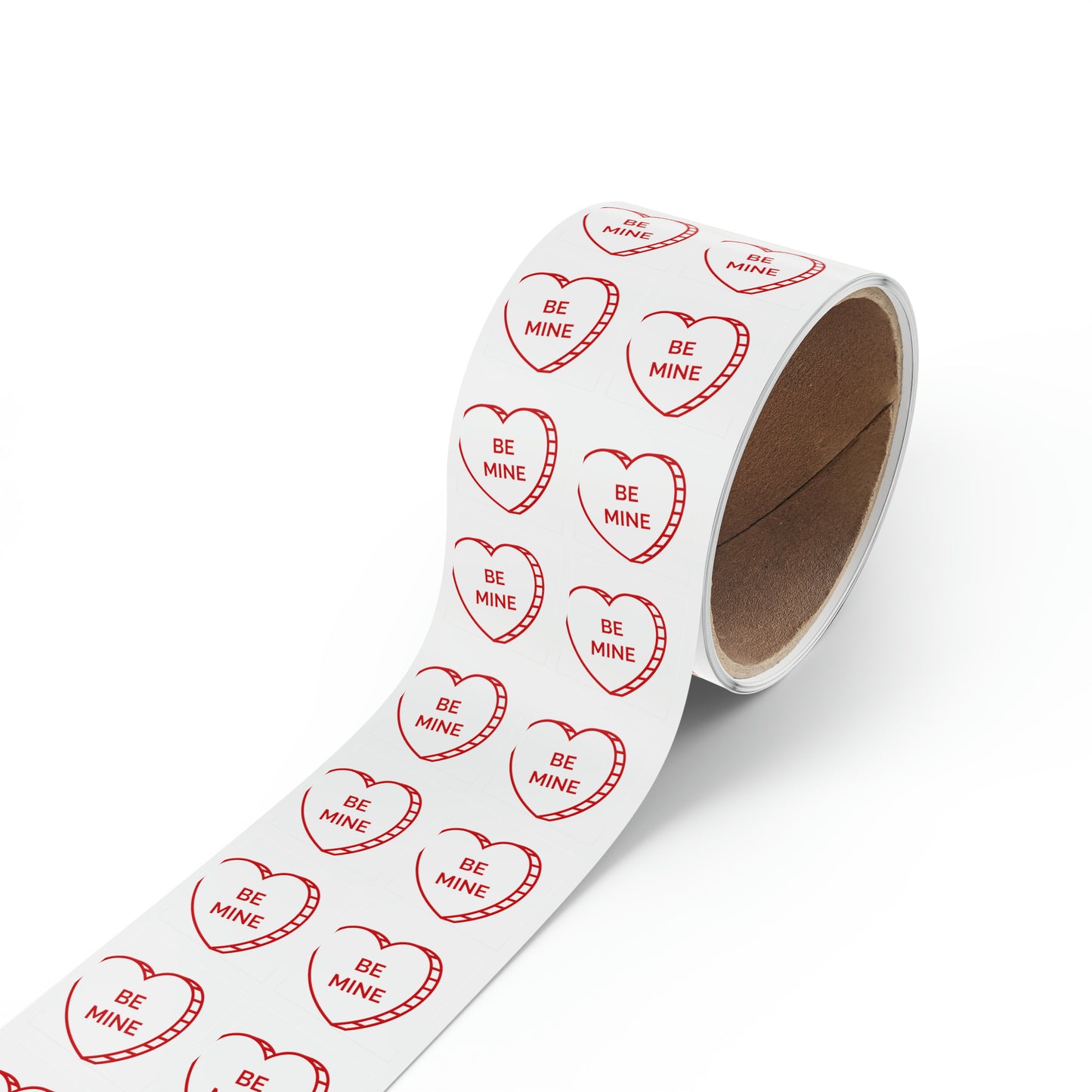 Valentine's day Be mine heart Square Sticker Label Roll