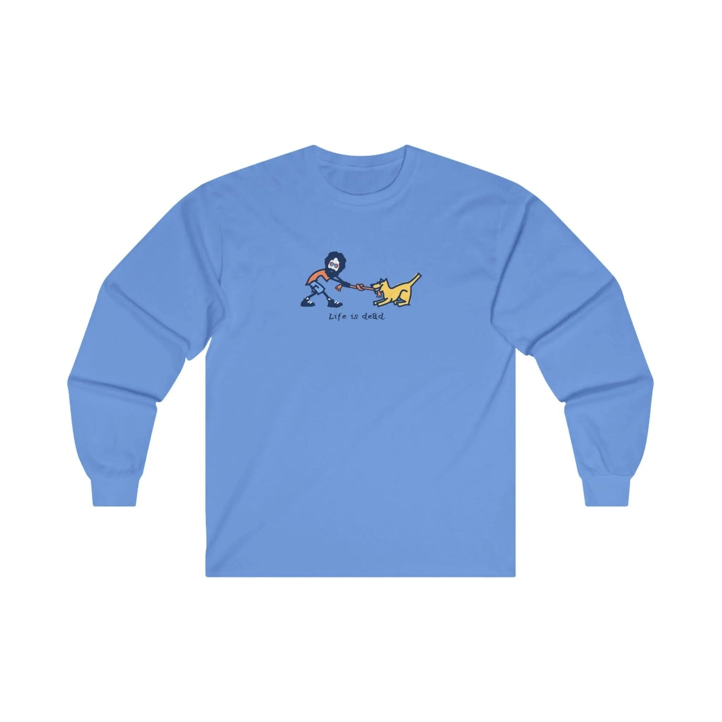 Grateful Dead Ultra-Cotton Long Sleeve Tee Life is dead. Jerry and His Best Friend