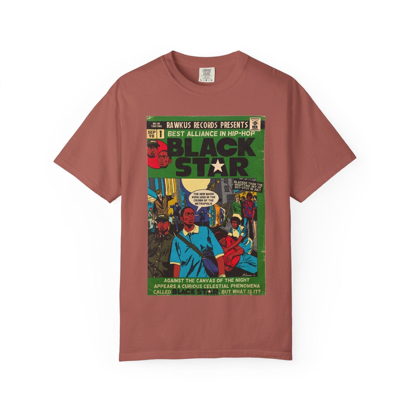 Black Star Unisex Comfort Colors T-shirt 100% Ring-Spun Cotton