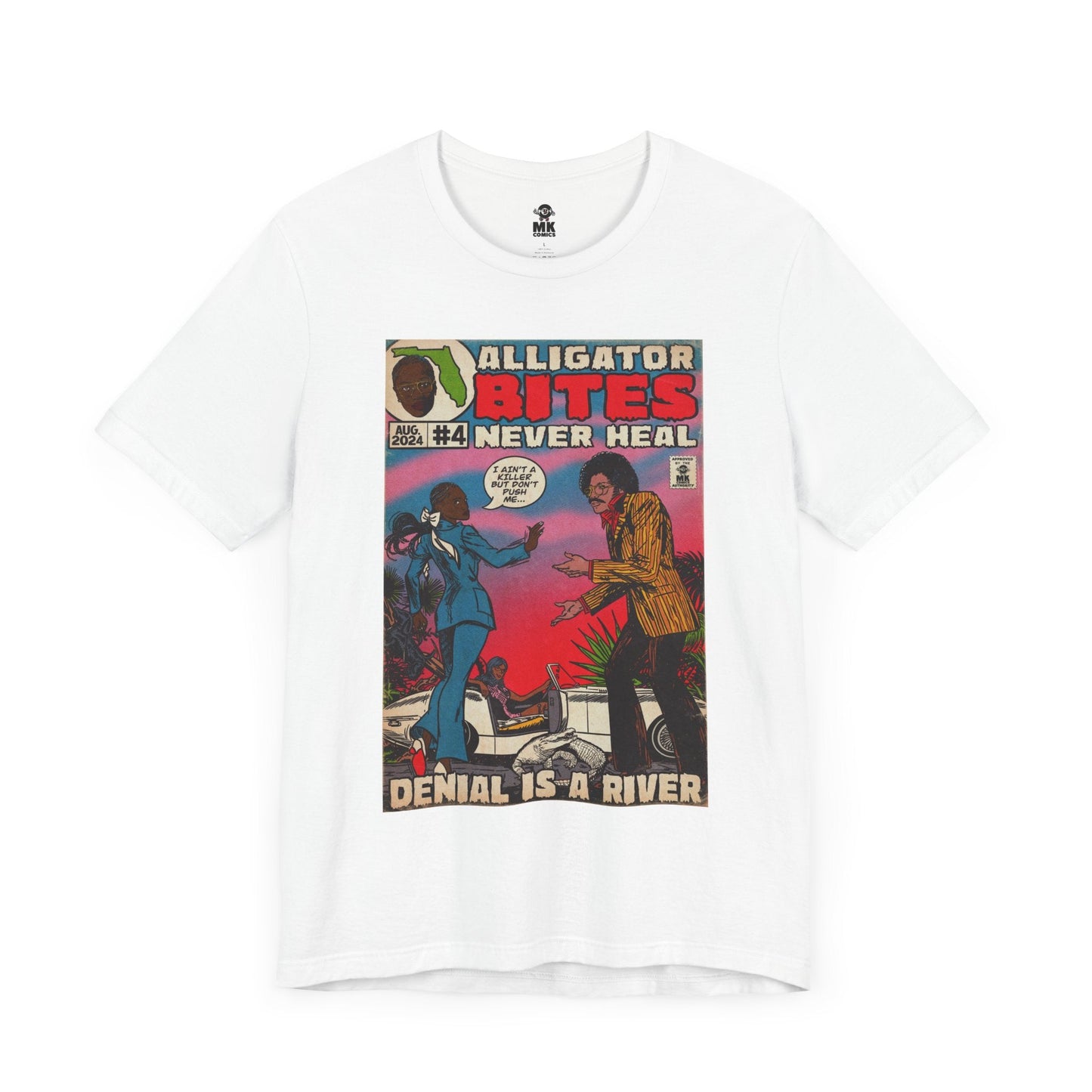 Denial is a River - Alligator Bites Unisex Jersey Short Sleeve Tee