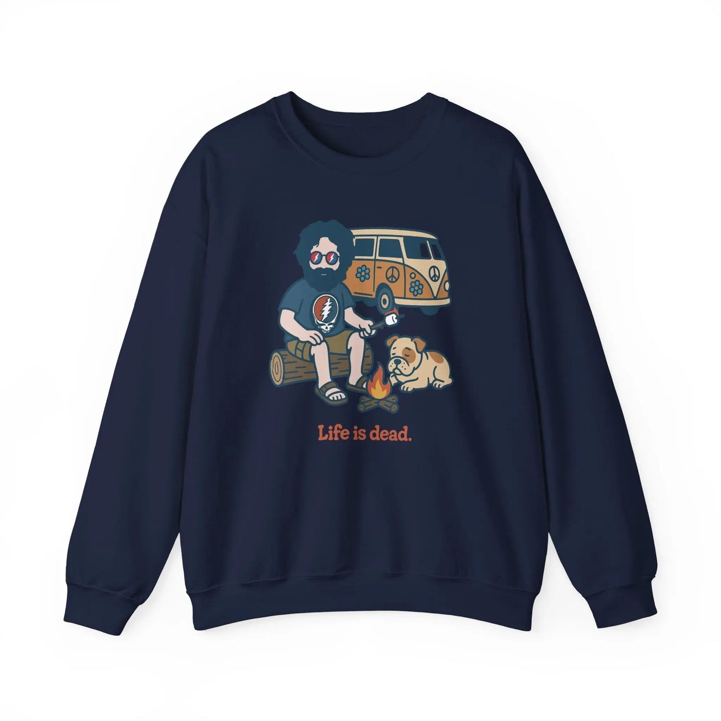 Jerry and Frank are Camping Life is dead Crewneck Sweatshirt Gildan