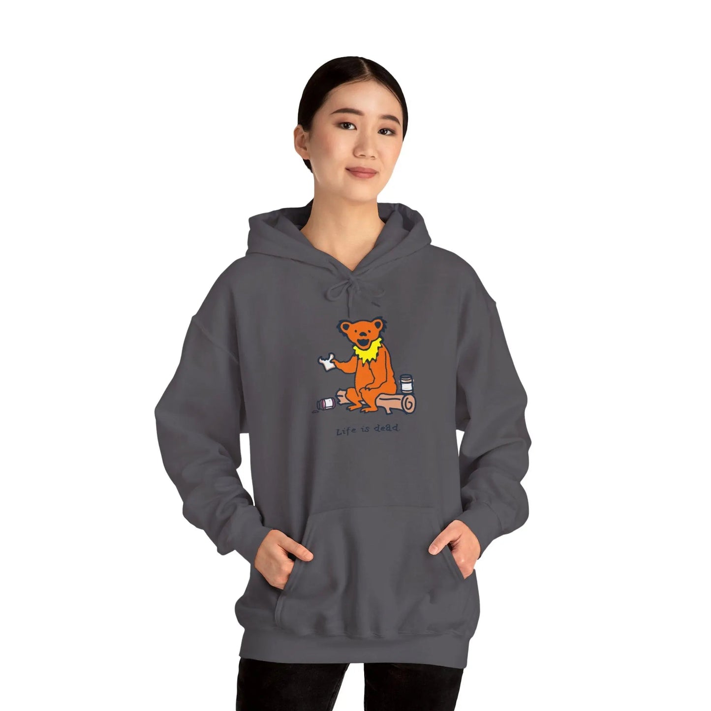 Life is dead Snackin' Bear Unisex Hoodie Grateful Dead