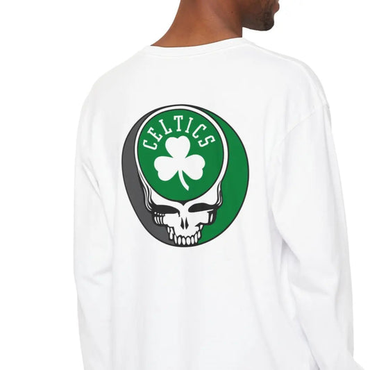 Boston Celtics Garment-dyed Long Sleeve T-Shirt Two-Sided Vineyard Collection