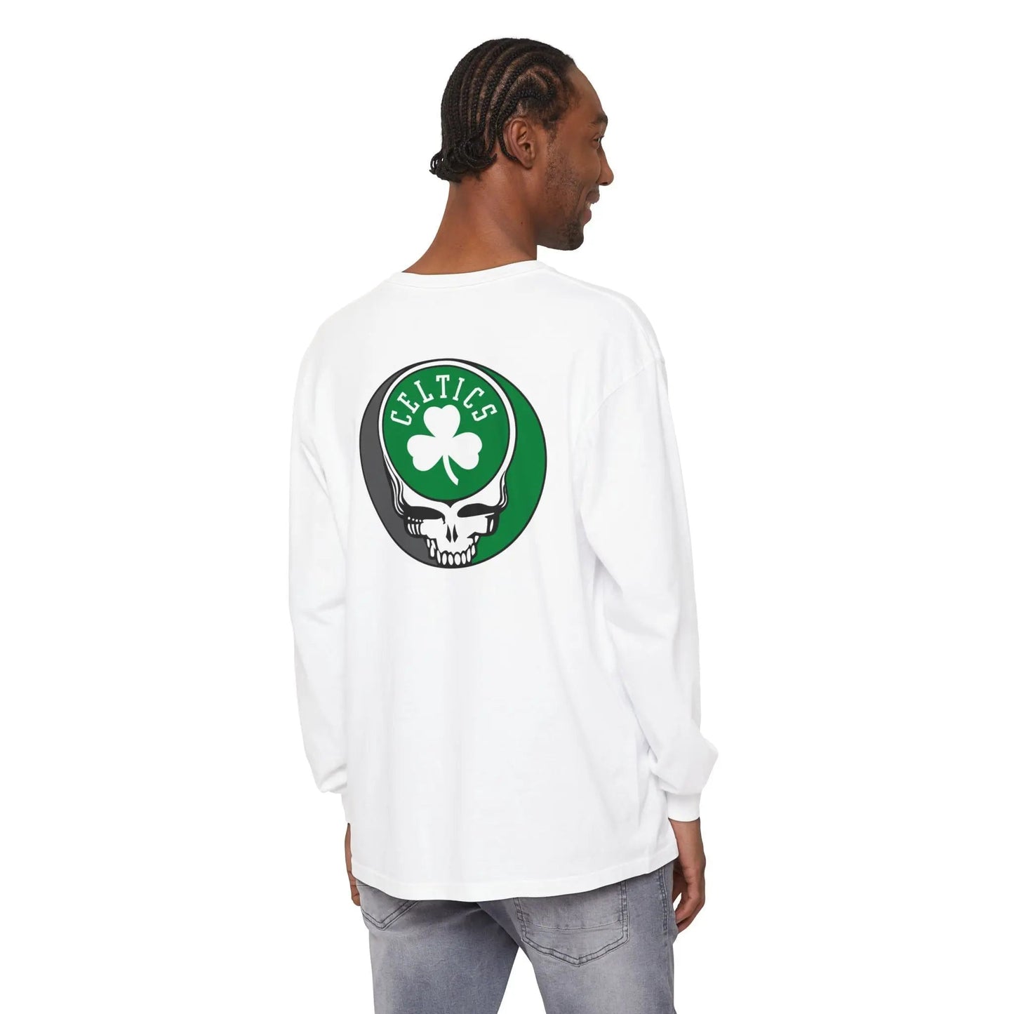 Boston Celtics Garment-dyed Long Sleeve T-Shirt Two-Sided Vineyard Collection