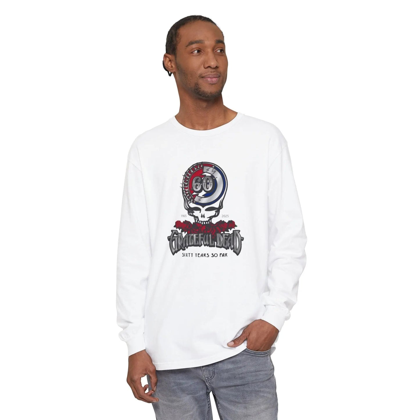 Grateful Dead 60th Anniversary Garment-dyed Long Sleeve T-Shirt Vineyard Collection