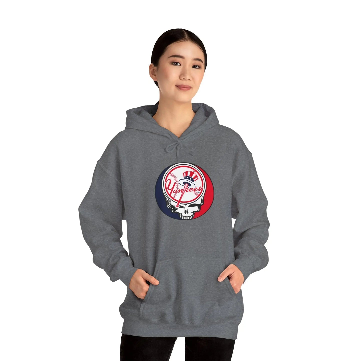 Grateful Dead Unisex Heavy Blend Hoodie MLB The Ballpark Collection New York Baseball Edition