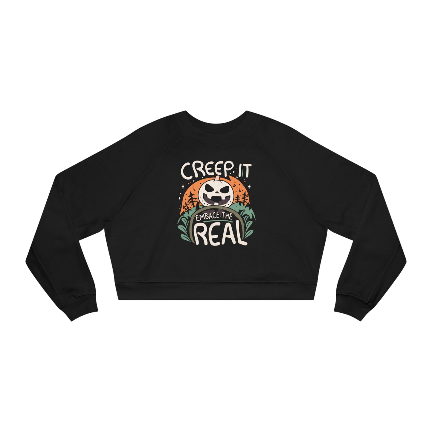 Creep It Real Halloween Sweatshirt, Unique Mushroom Costume & Spooky Season Halloween Sweatshirt