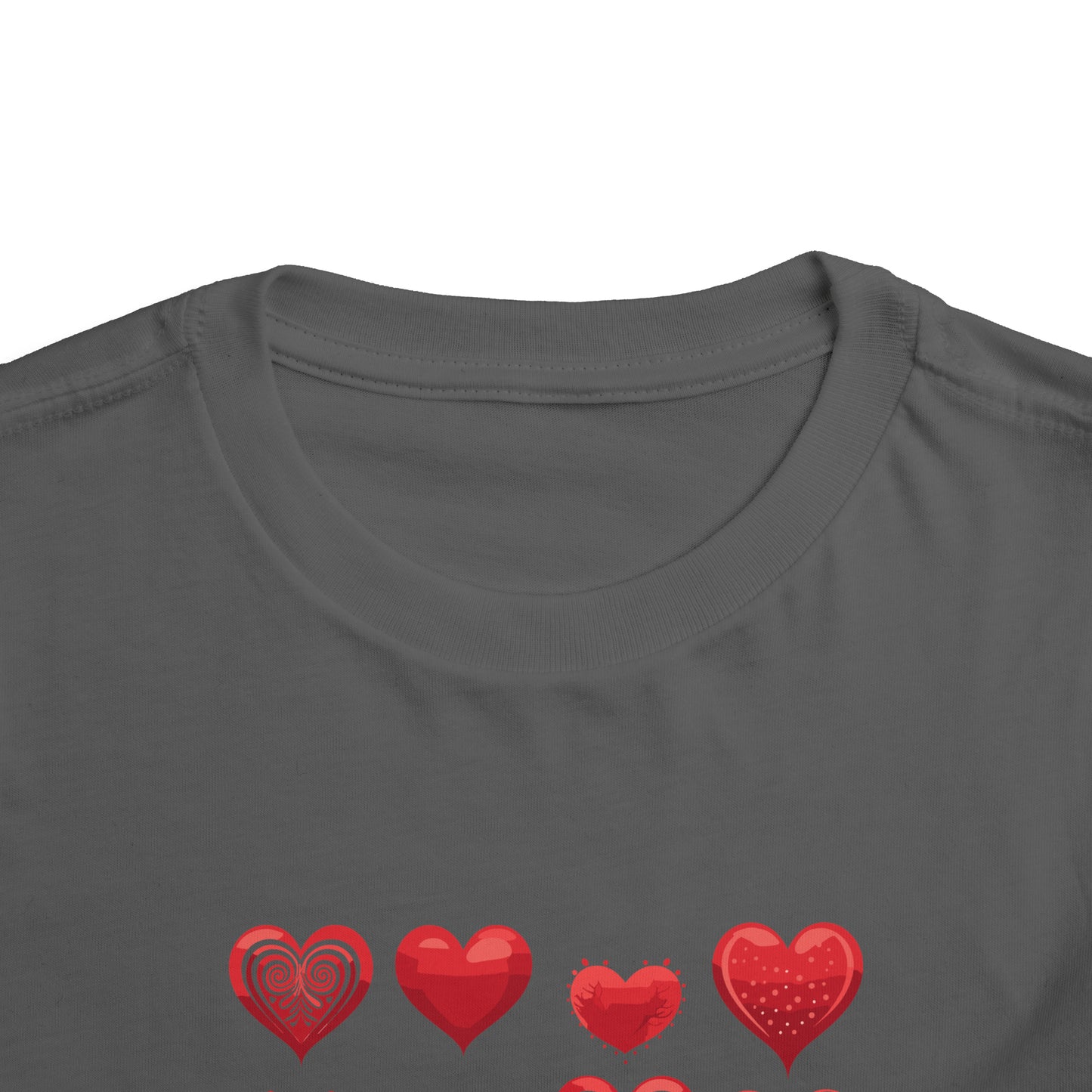 Red hearts shape design Toddler Short Sleeve Tee