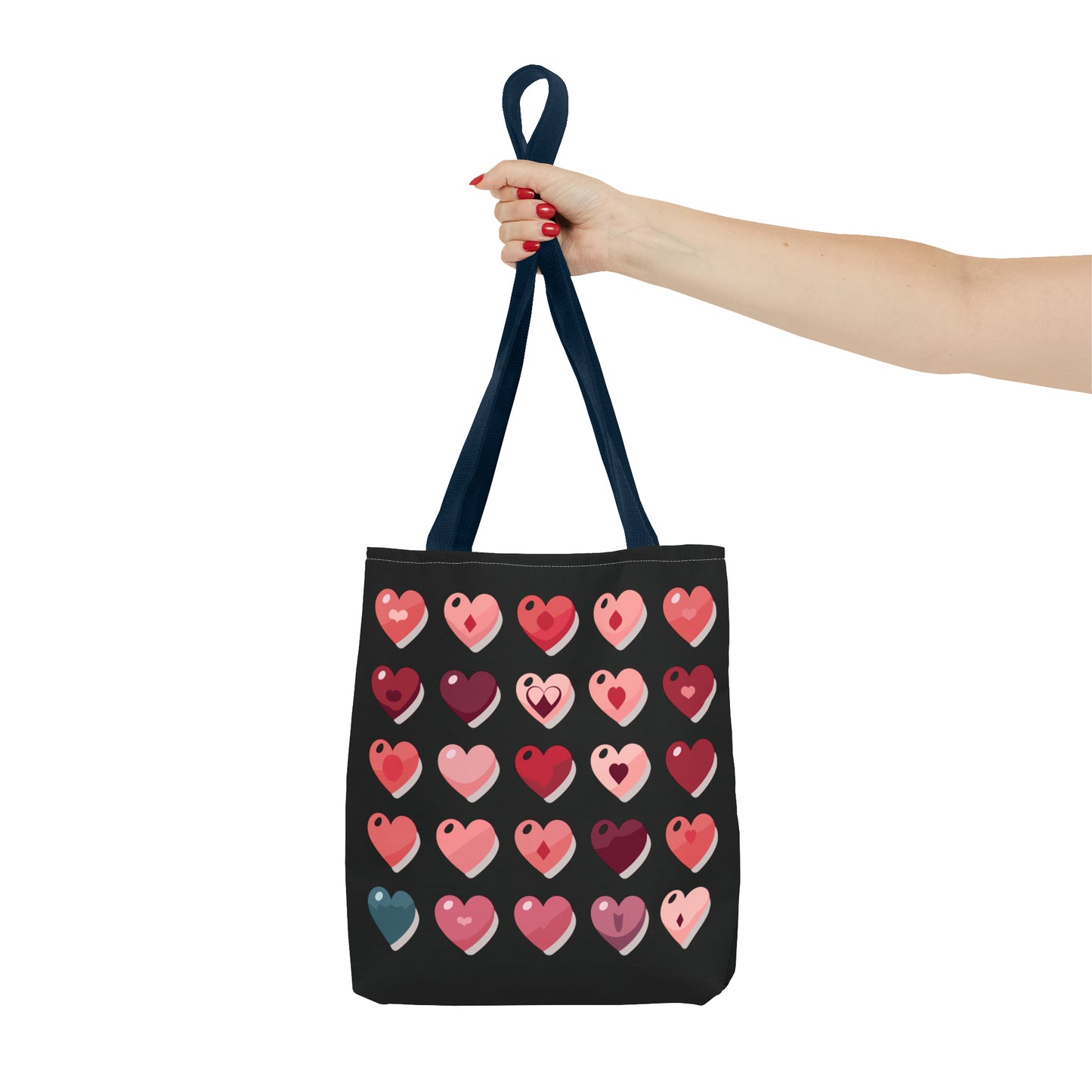 Valentine's black Tote Bag (AOP)