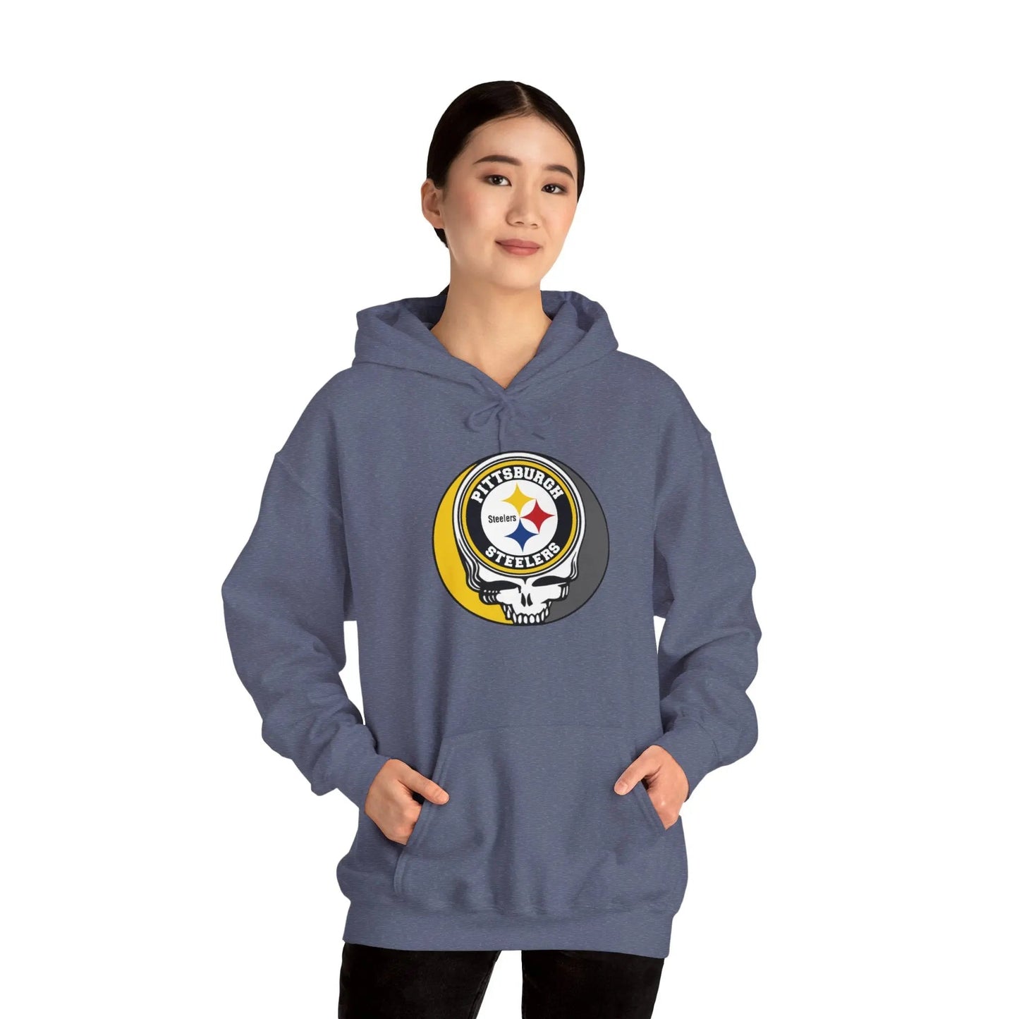 Pittsburgh Steelers Grateful Dead Hoodie Medium-Heavy Fabric Sweatshirt
