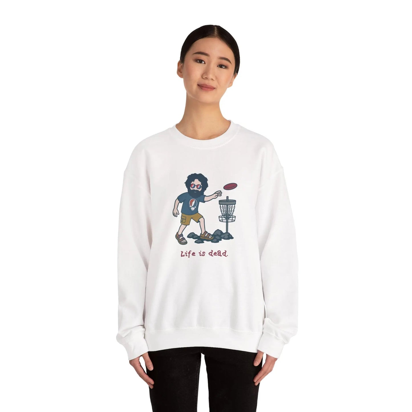Disc Golfin' Jerry Life is dead Crewneck Sweatshirt