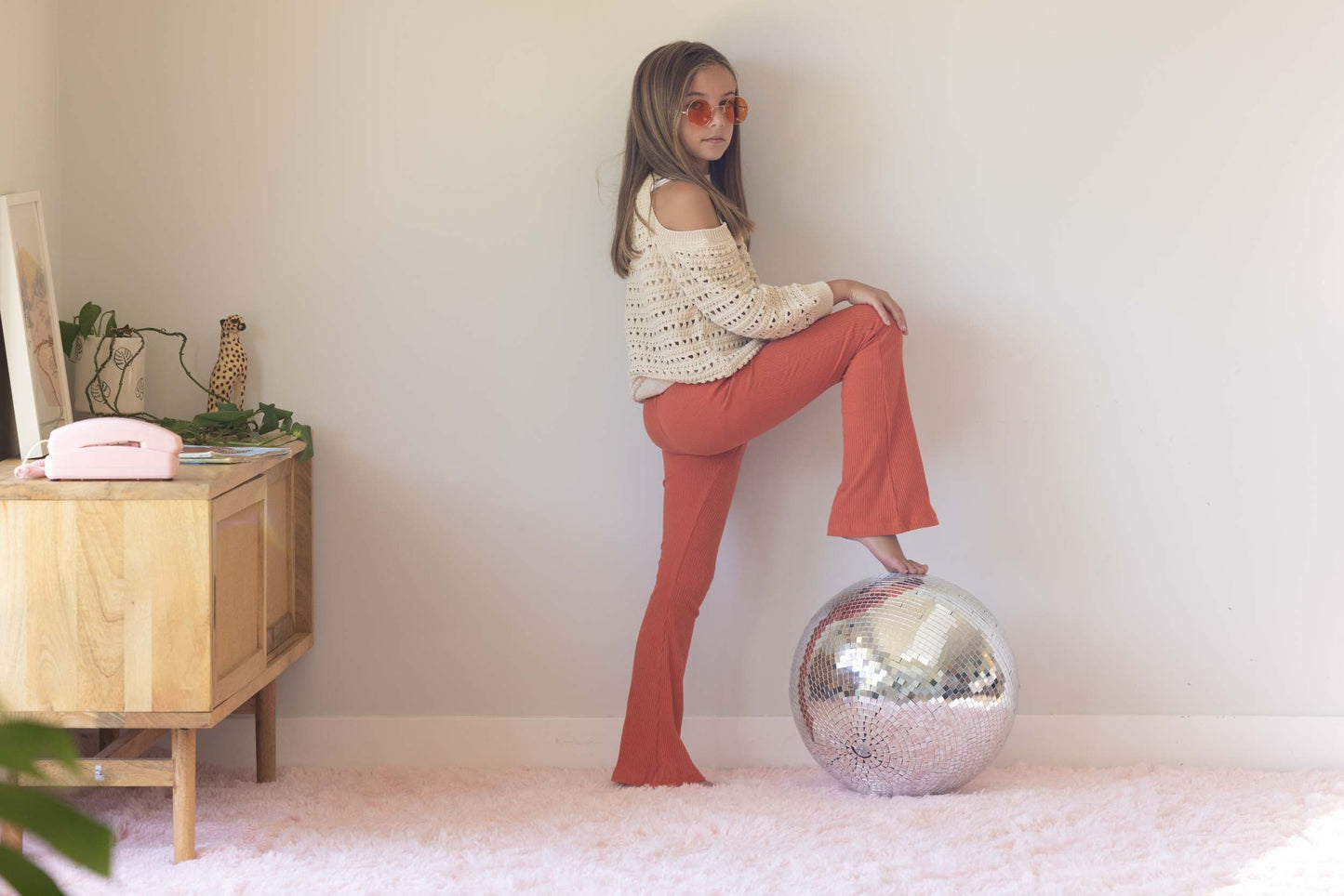 Flared Rust Leggings Flared Leggings