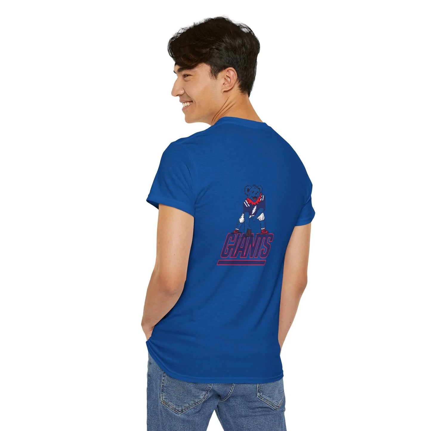 New York Giants Grateful Dead Dancing Bear Two-Sided T-Shirt The Gridiron Collection