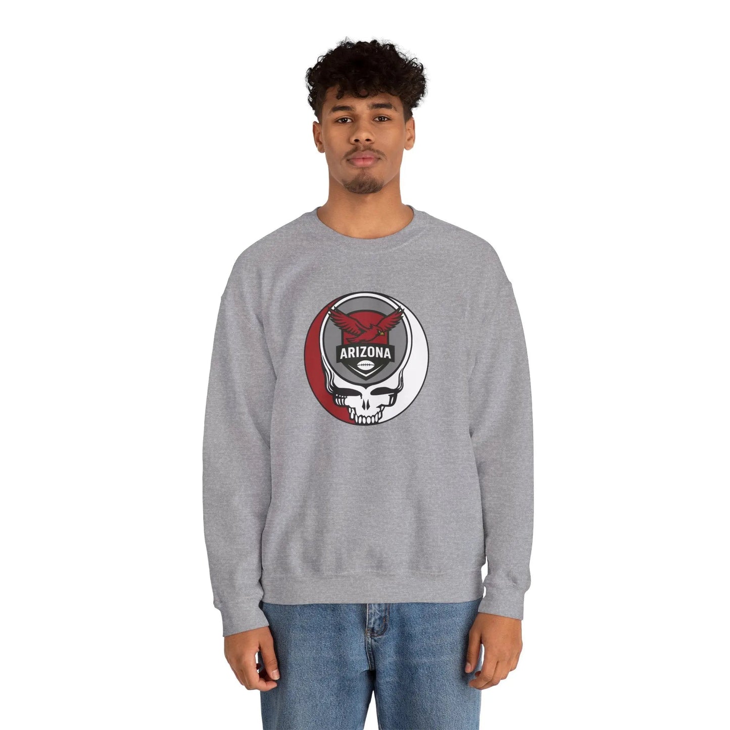 Gridiron Collection Arizona Cardinals Grateful Dead Stealie Crewneck Sweatshirt
