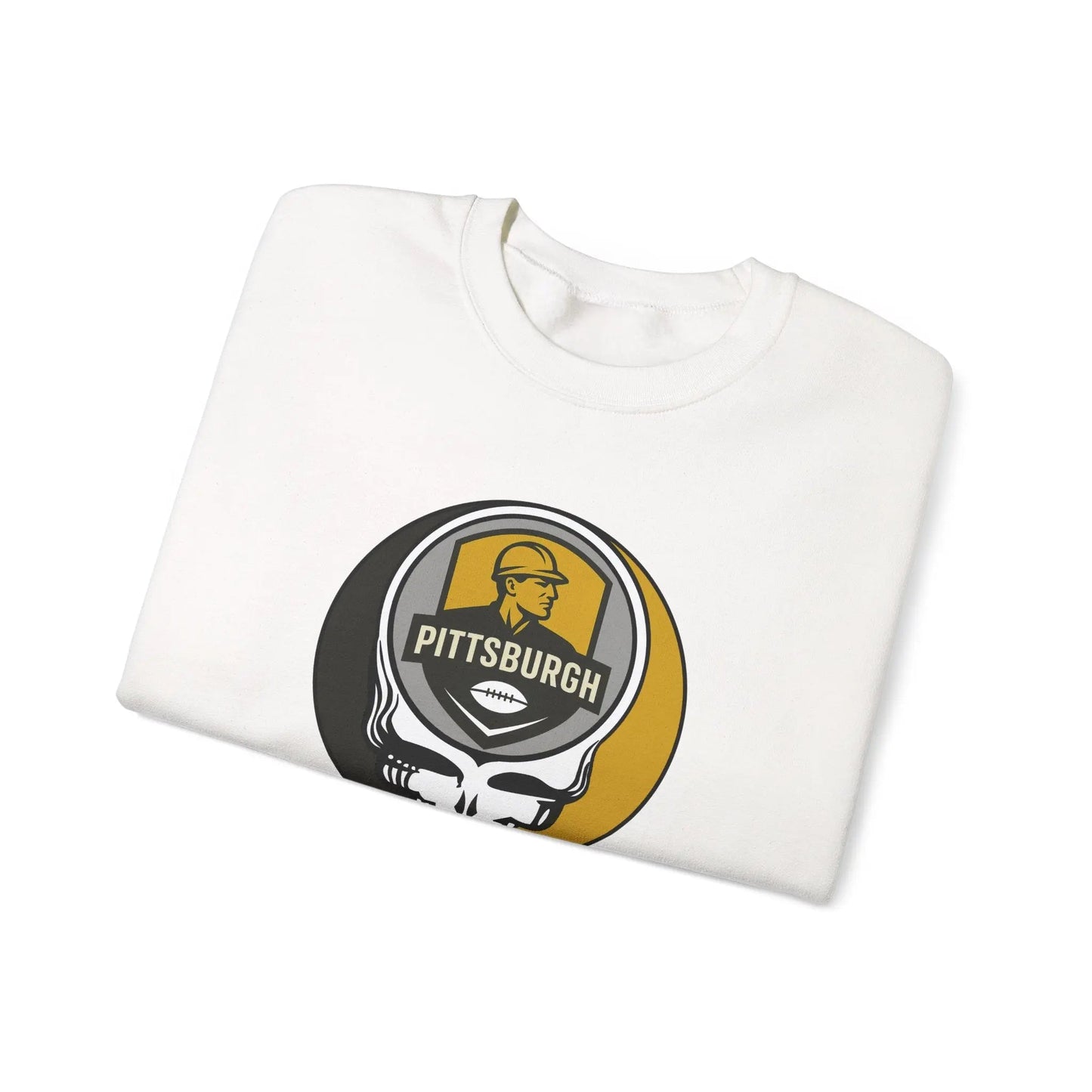 Grateful Dead Stealie Crewneck Sweatshirt Unisex Heavy Blend NFL The Gridiron Collection Pittsburgh Steelers