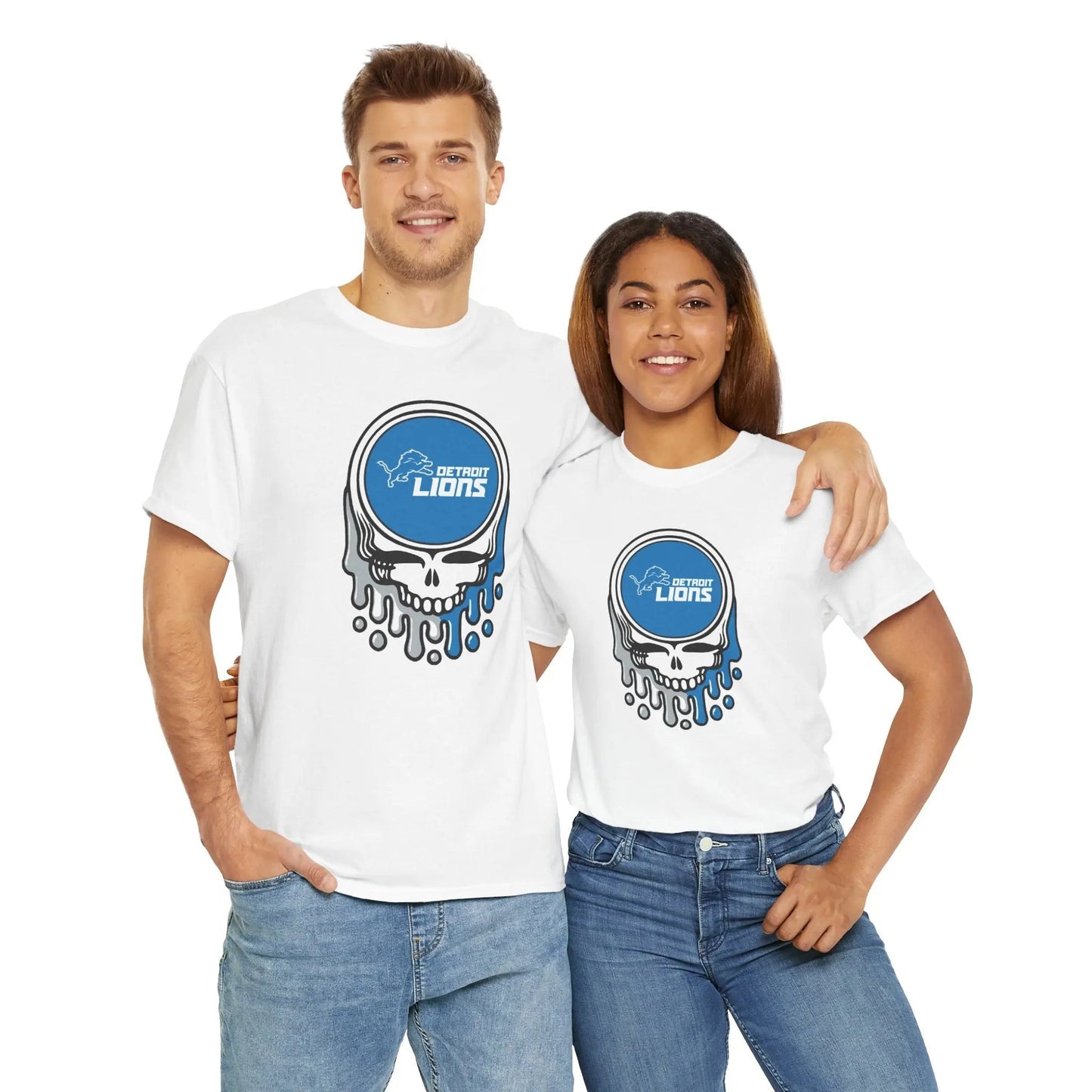 Detroit Lions Grateful Dead Dripping Stealie T-Shirt NFL