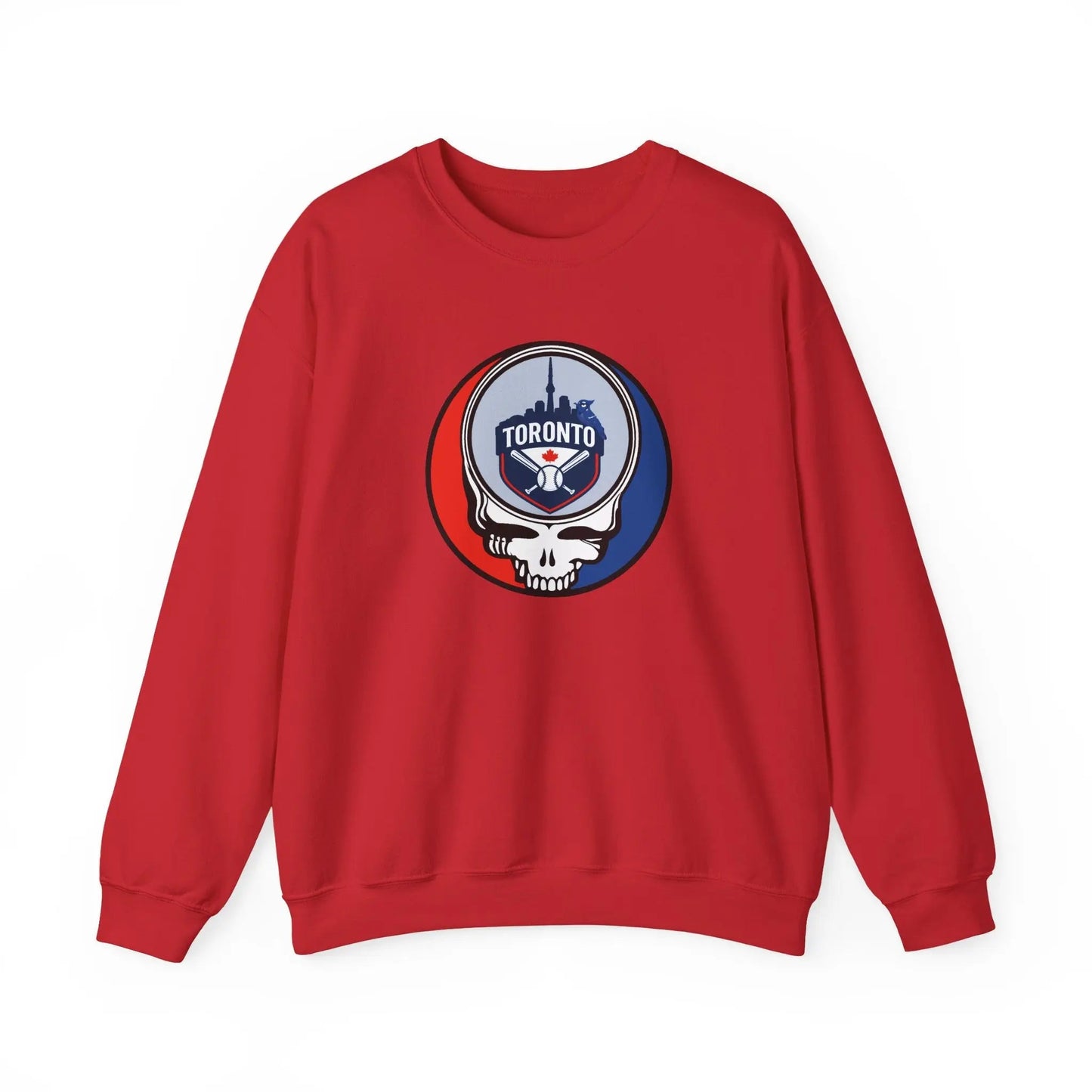 Grateful Dead Stealie Crewneck Sweatshirt Toronto Baseball Edition MLB