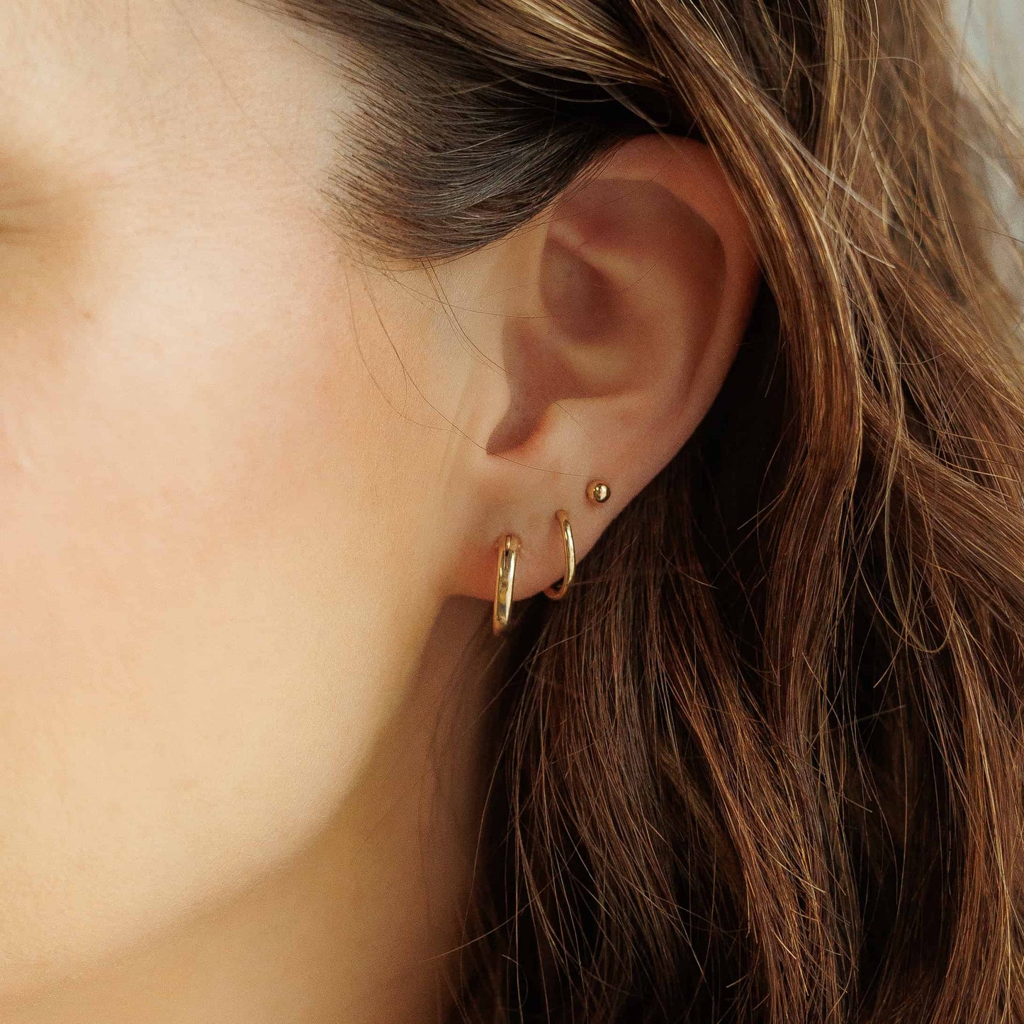 Bold 14k Gold Filled Hoop Earrings Sela Designs