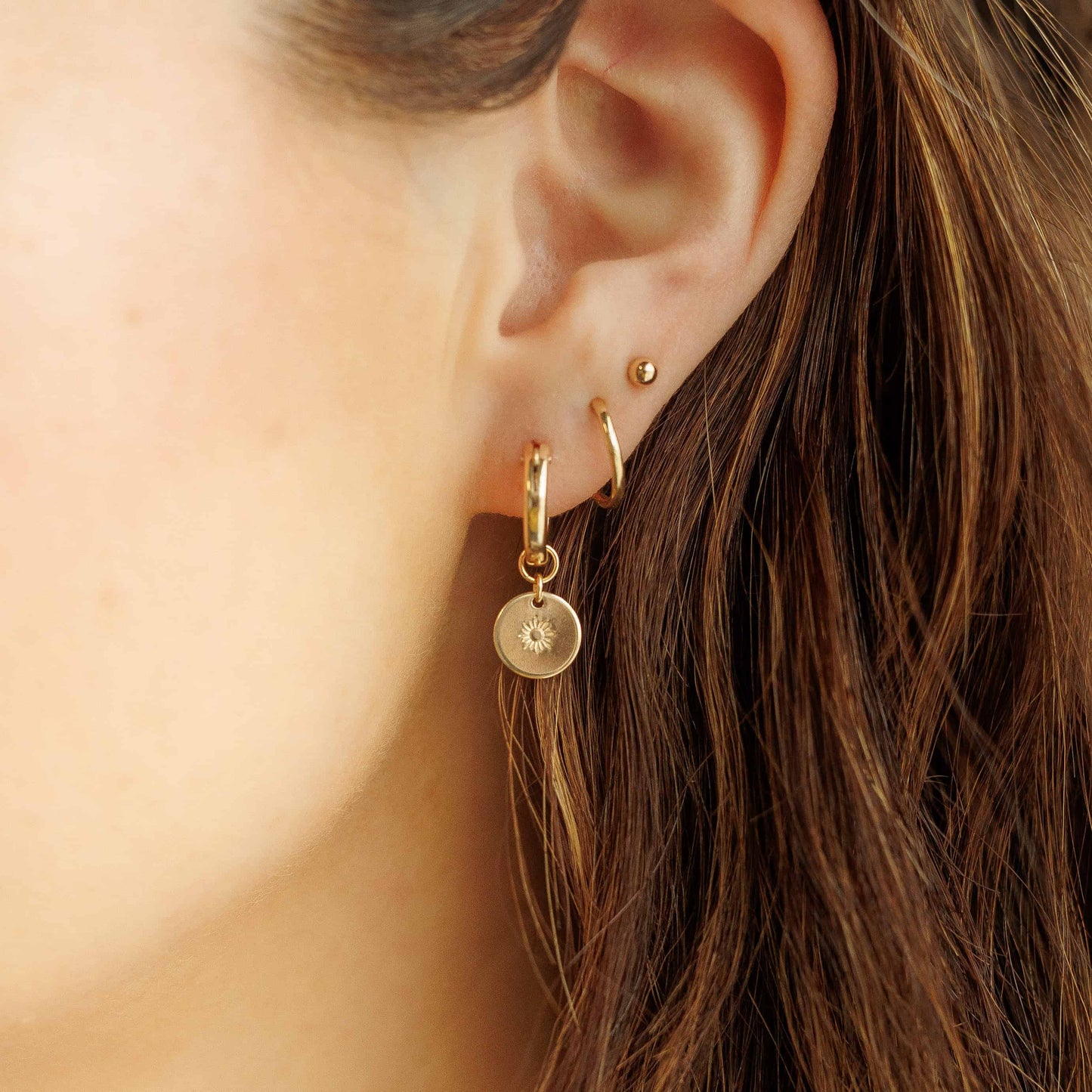 Bold 14k Gold Filled Hoop Earrings Sela Designs