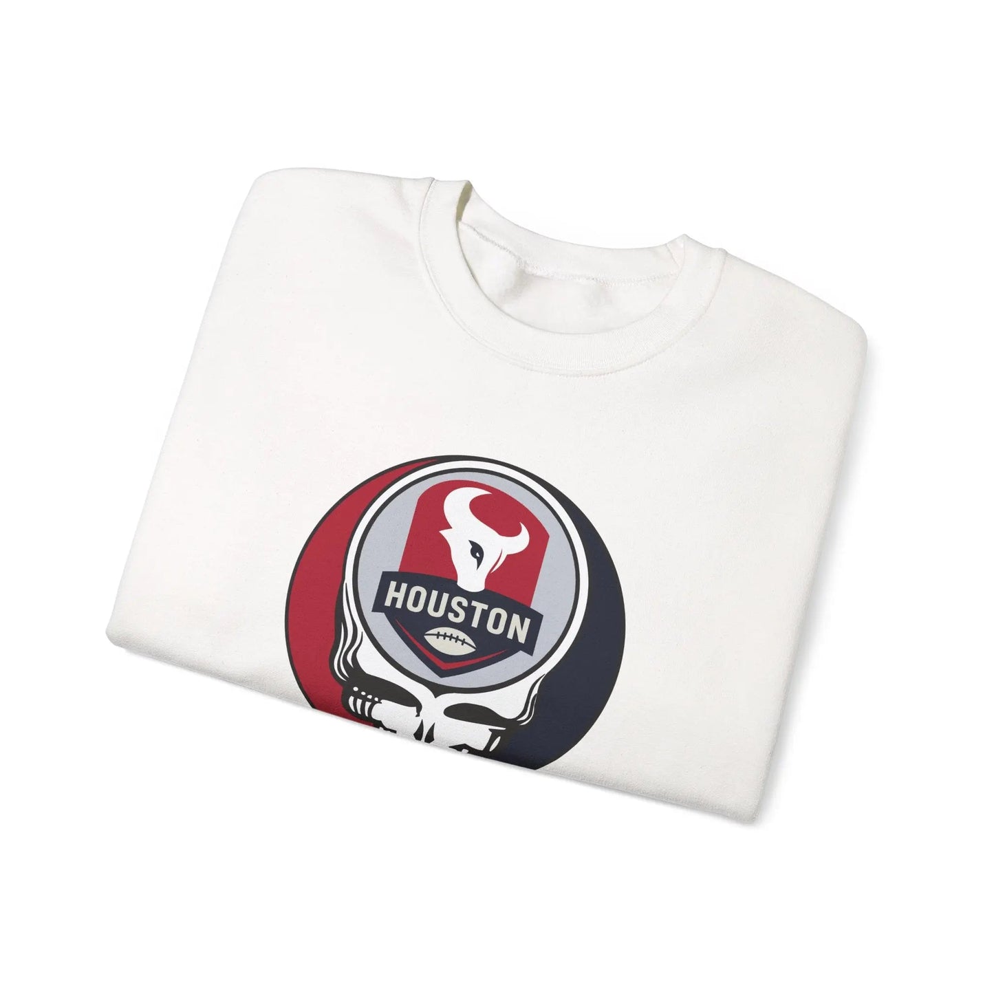 Grateful Dead Stealie Crewneck Sweatshirt Unisex Heavy Blend Houston Texans NFL