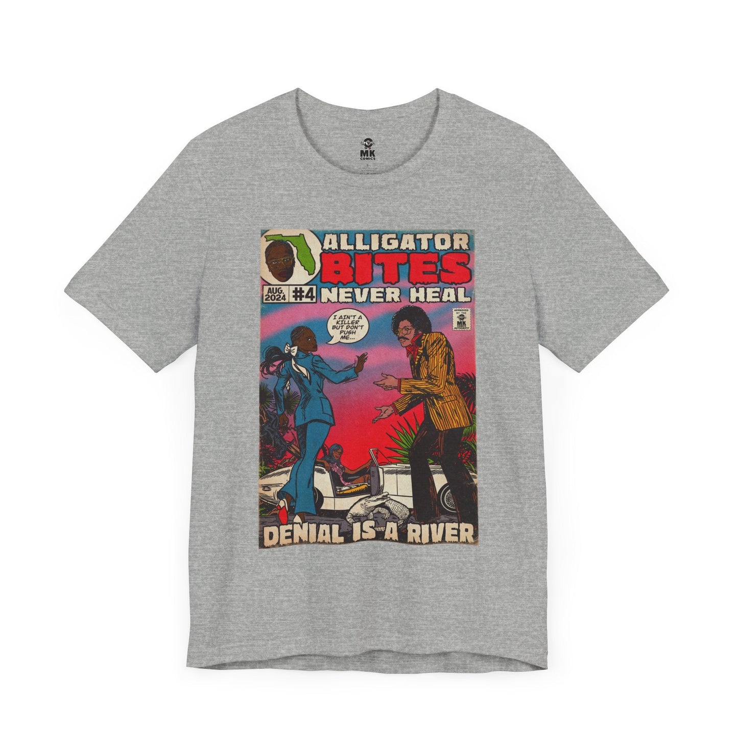 Denial is a River - Alligator Bites Unisex Jersey Short Sleeve Tee