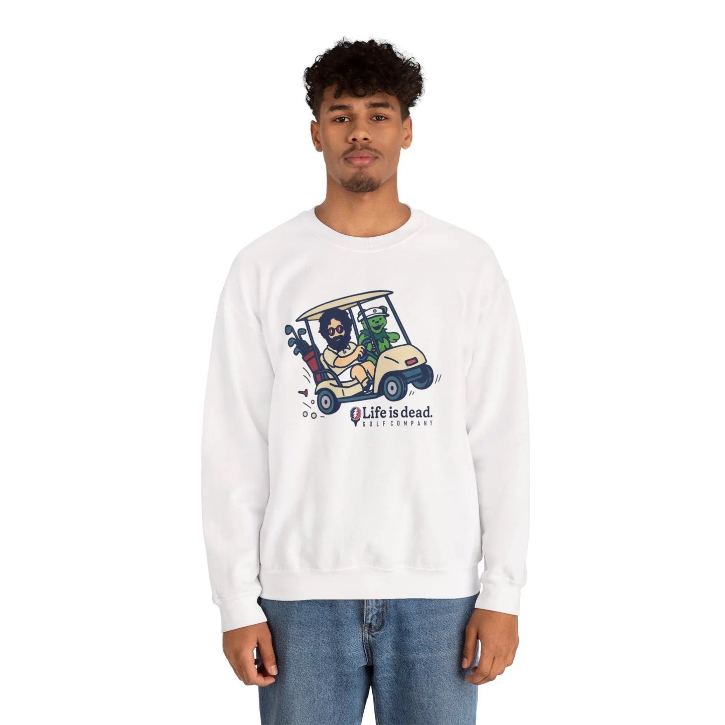 Life is dead. Crewneck Sweatshirt Unisex Heavy Blend Crewneck Sweatshirt Gildan