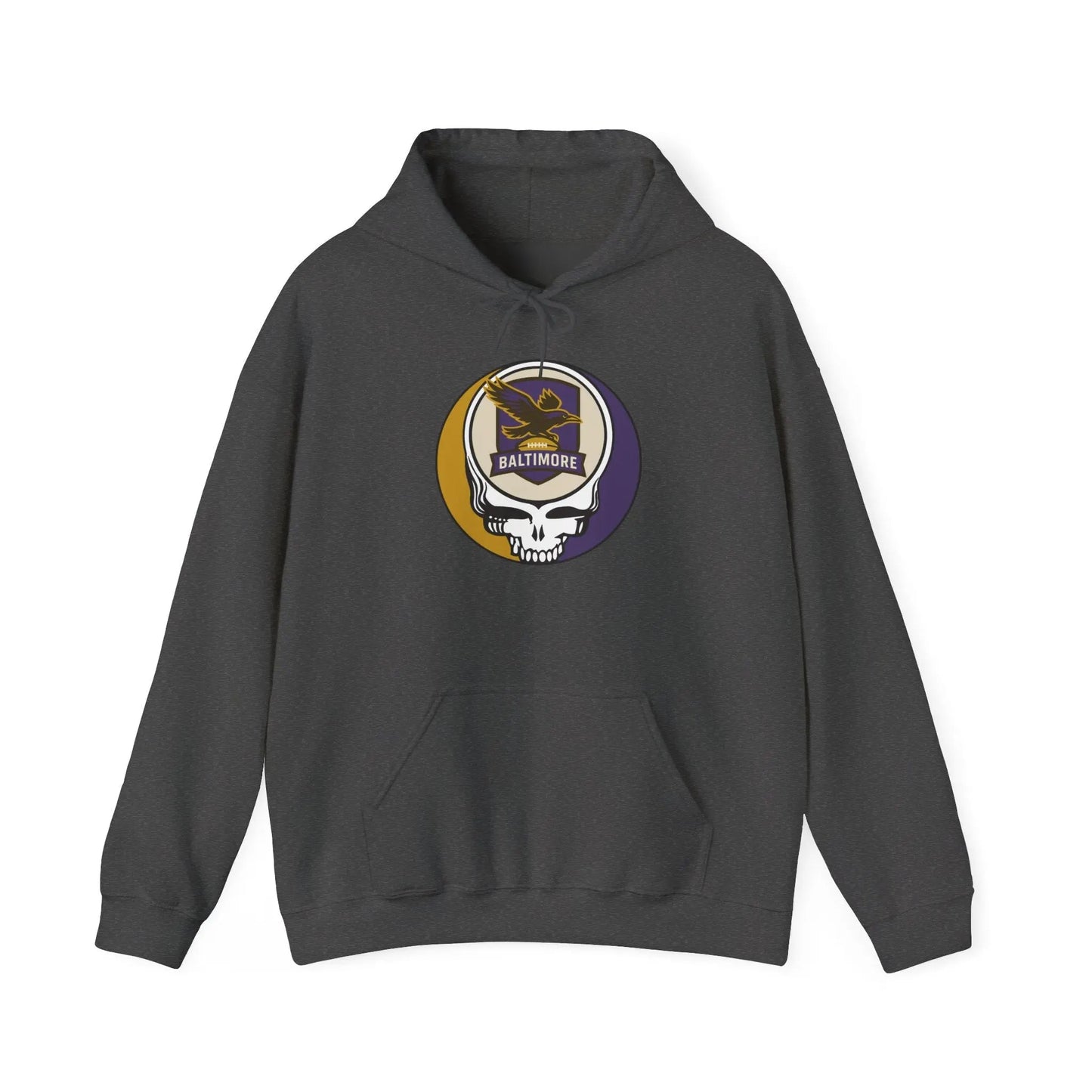 Baltimore Ravens Stealie Grateful Dead Hooded Sweatshirt The Gridiron Collection