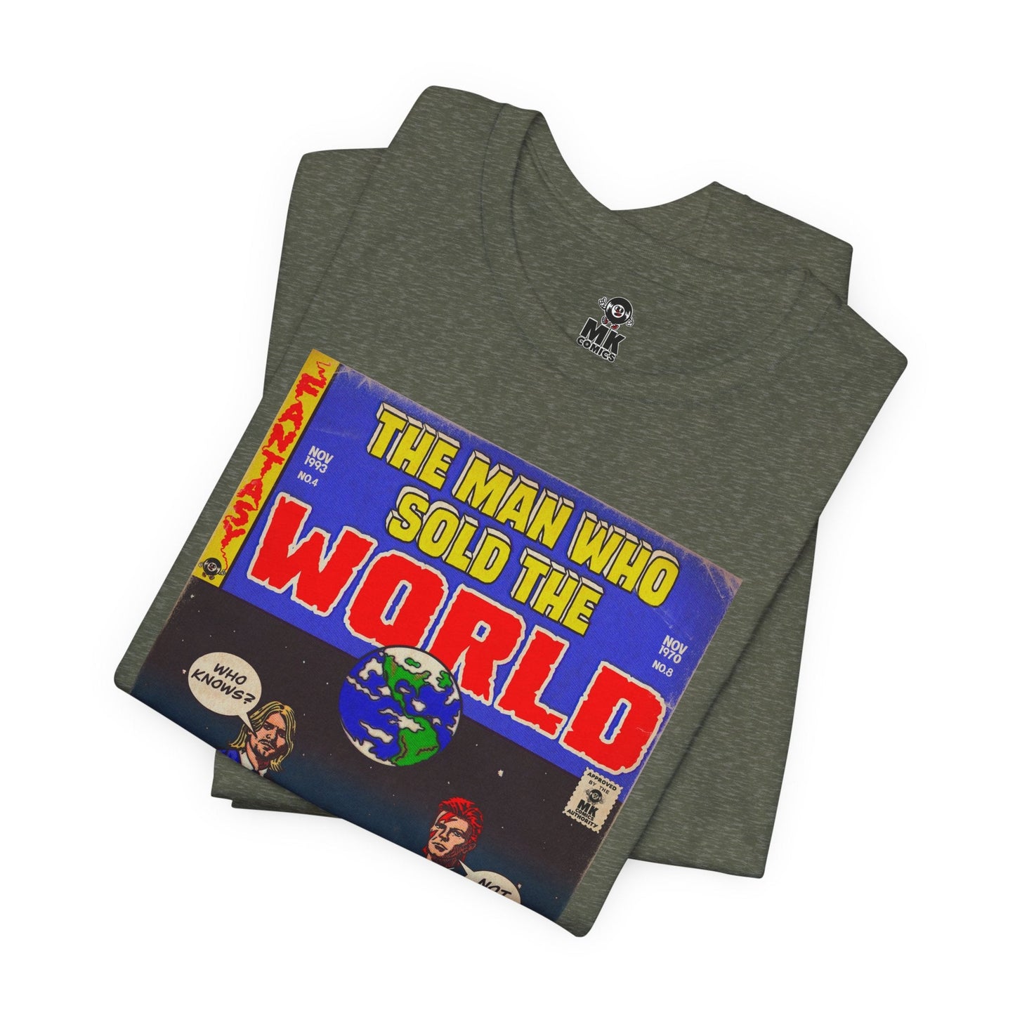 Bowie & Cobain The Man Who Sold the World Jersey Short Sleeve Tee Unisex