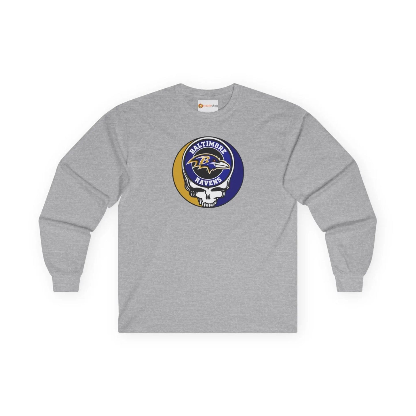 Baltimore Ravens Grateful Dead Long Sleeve Ultra-Cotton Tee The Gridiron Collection