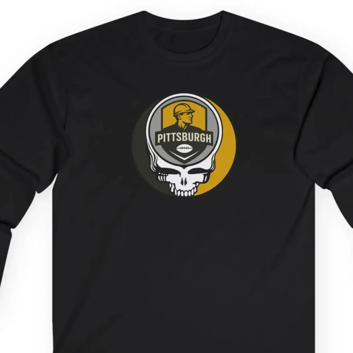Grateful Dead Ultra-Cotton Long Sleeve Tee Pittsburgh Steelers NFL