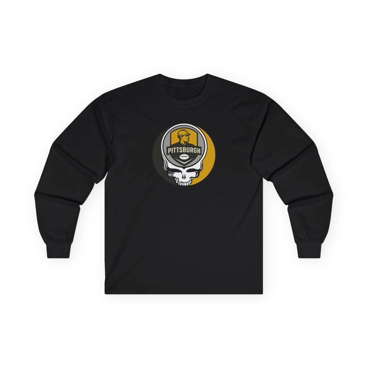 Grateful Dead Ultra-Cotton Long Sleeve Tee Pittsburgh Steelers NFL