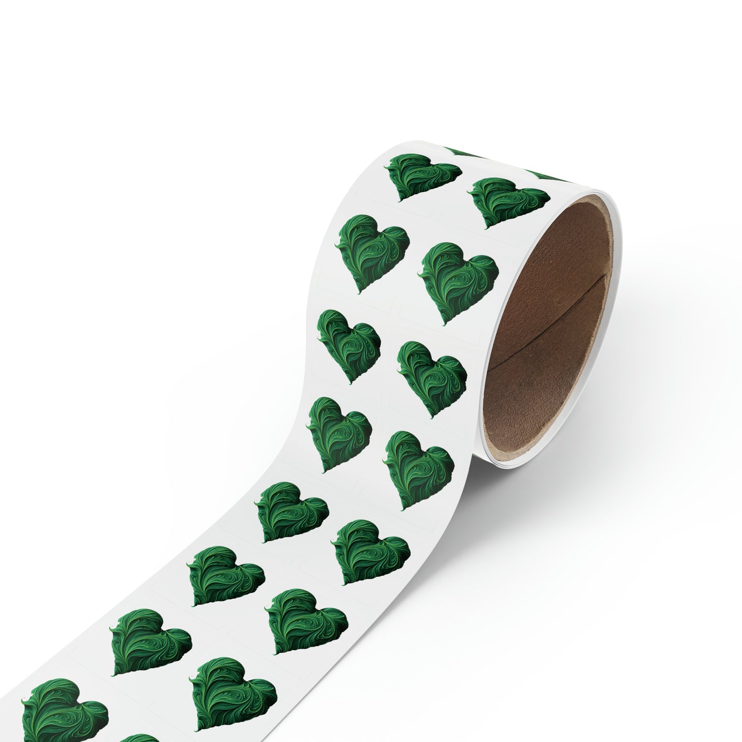 Valentine's day heart shape Square Sticker Label Rolls