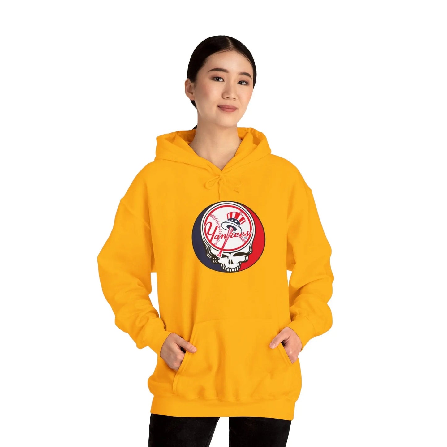 Grateful Dead Unisex Heavy Blend Hoodie MLB The Ballpark Collection New York Baseball Edition