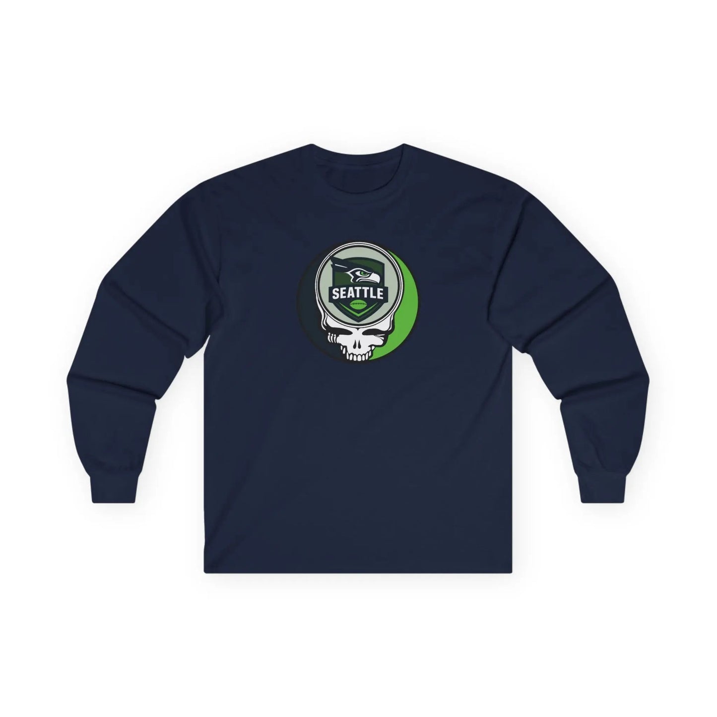 Ultra Cotton Long Sleeve Tee Stealie Gridiron Collection Seattle Edition