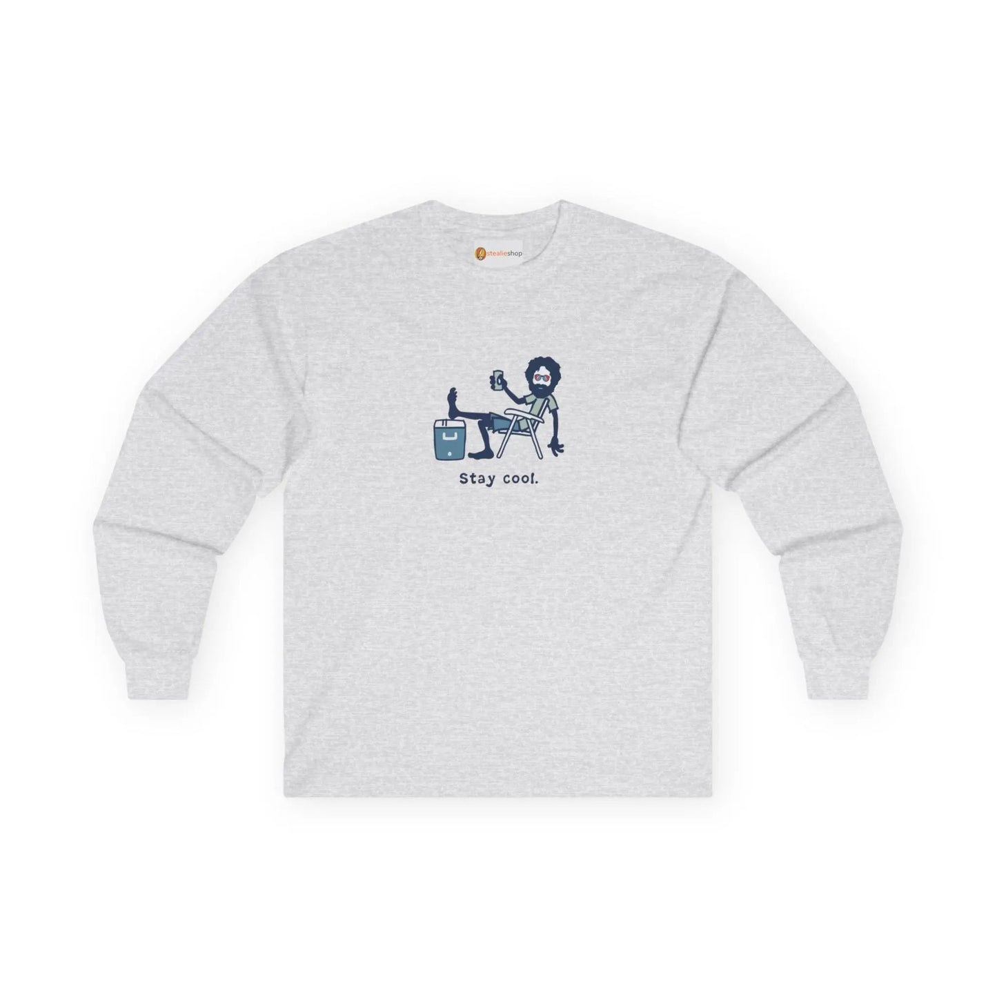 Grateful Dead Ultra-Cotton Long Sleeve Tee Life is dead Stay Cool Jerry