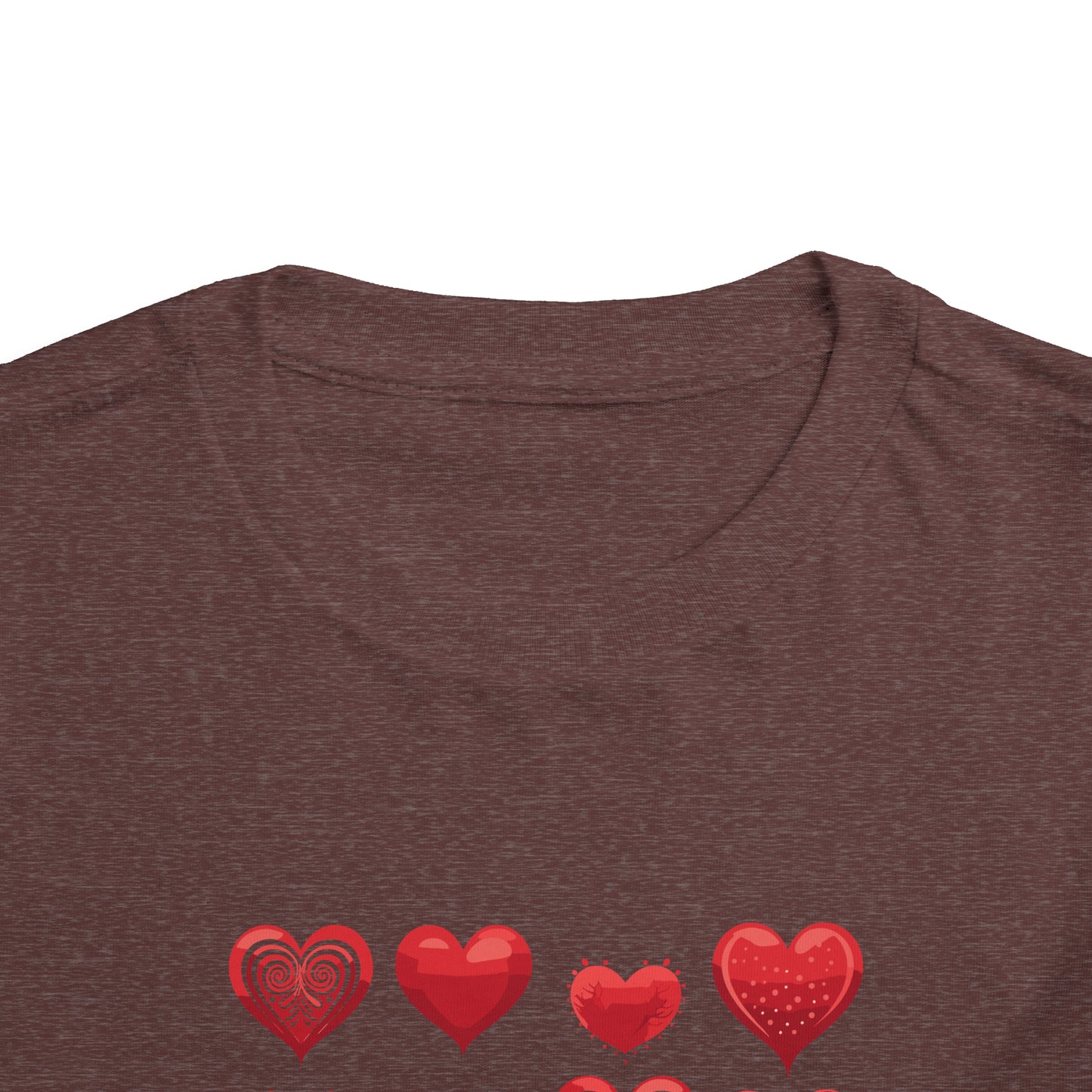 Red hearts shape design Toddler Short Sleeve Tee