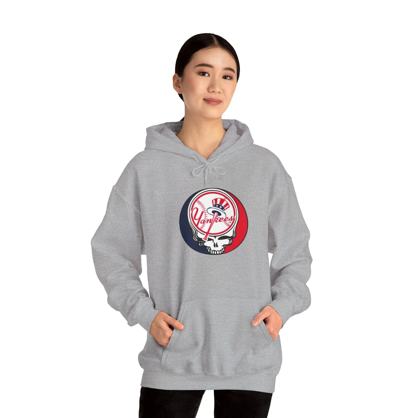 Grateful Dead Unisex Heavy Blend Hoodie MLB The Ballpark Collection New York Baseball Edition