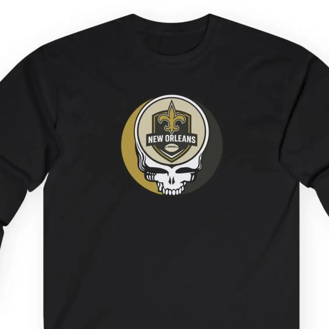 Ultra Cotton Long Sleeve Tee Eco-friendly Vintage Weight The Gridiron Collection New Orleans Saints Stealie