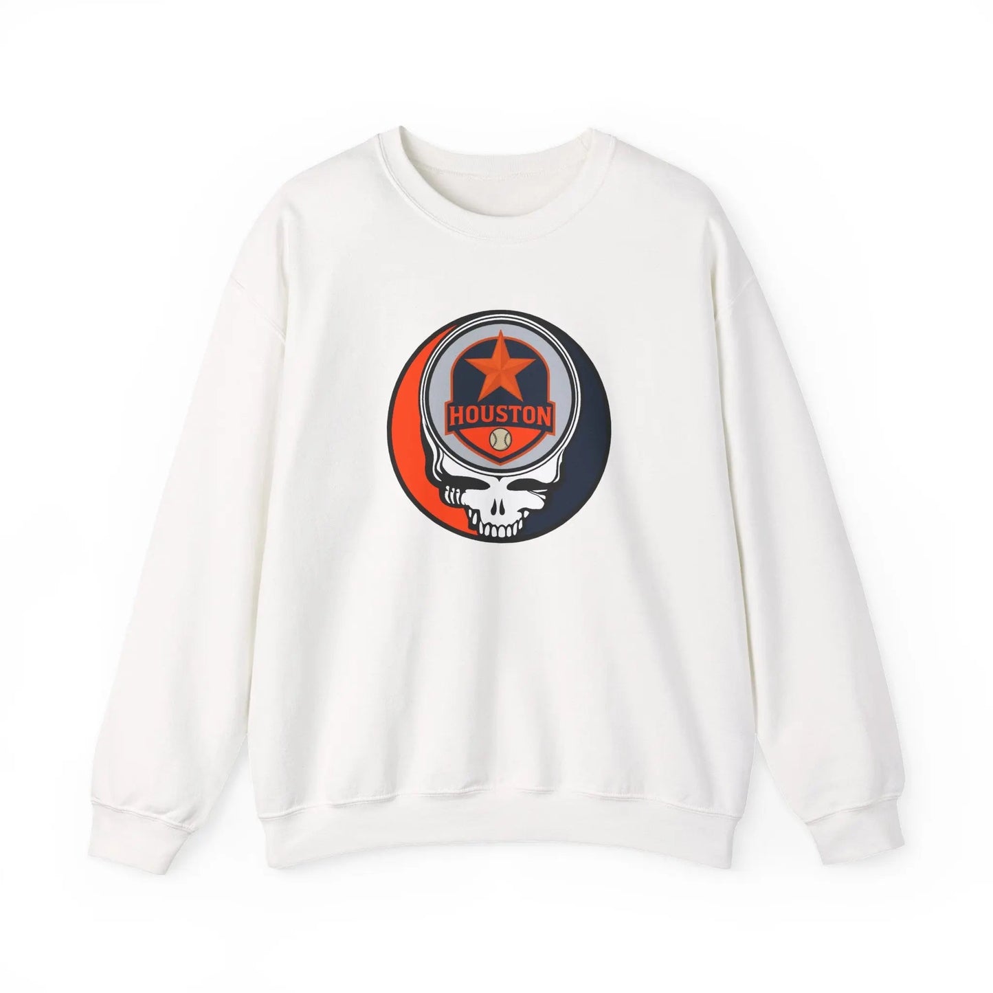 Grateful Dead Houston Baseball Edition Stealie Crewneck Sweatshirt MLB