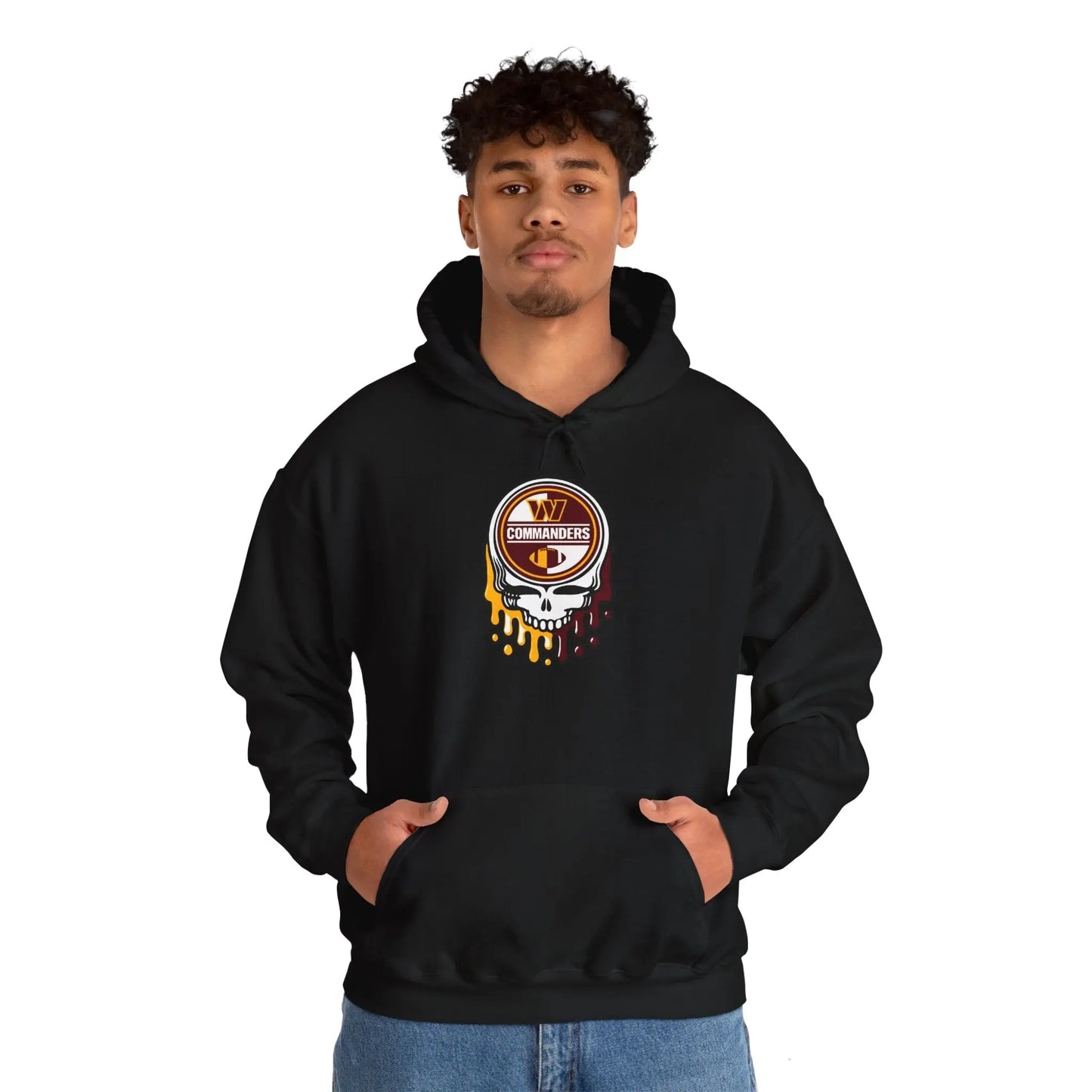 Washington Commanders Grateful Dead Hooded Sweatshirt The Gridiron Collection