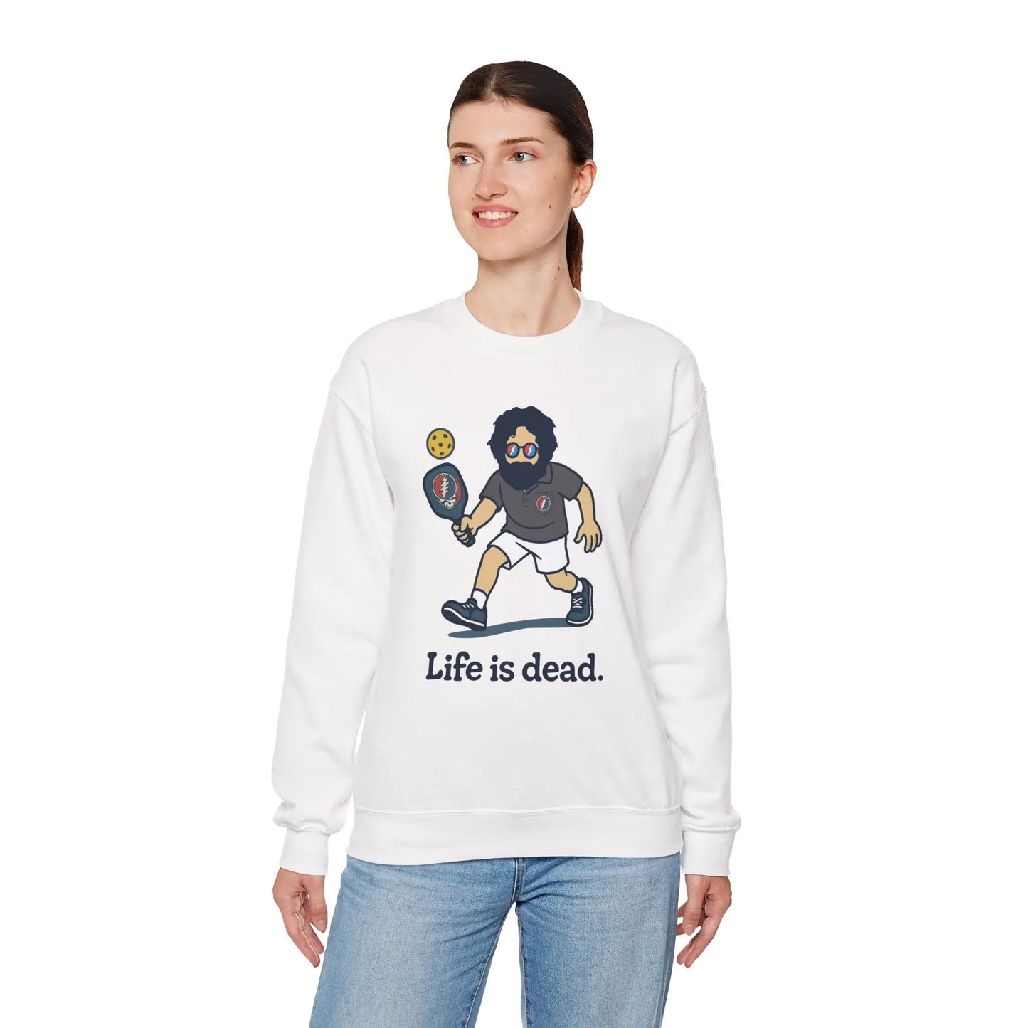 Jerry's in A Pickle | Life is dead. Crewneck Sweatshirt